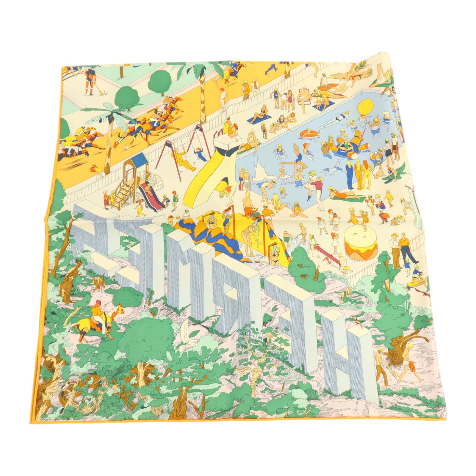 HERMES 絲質Scarf 90x90cm絲巾