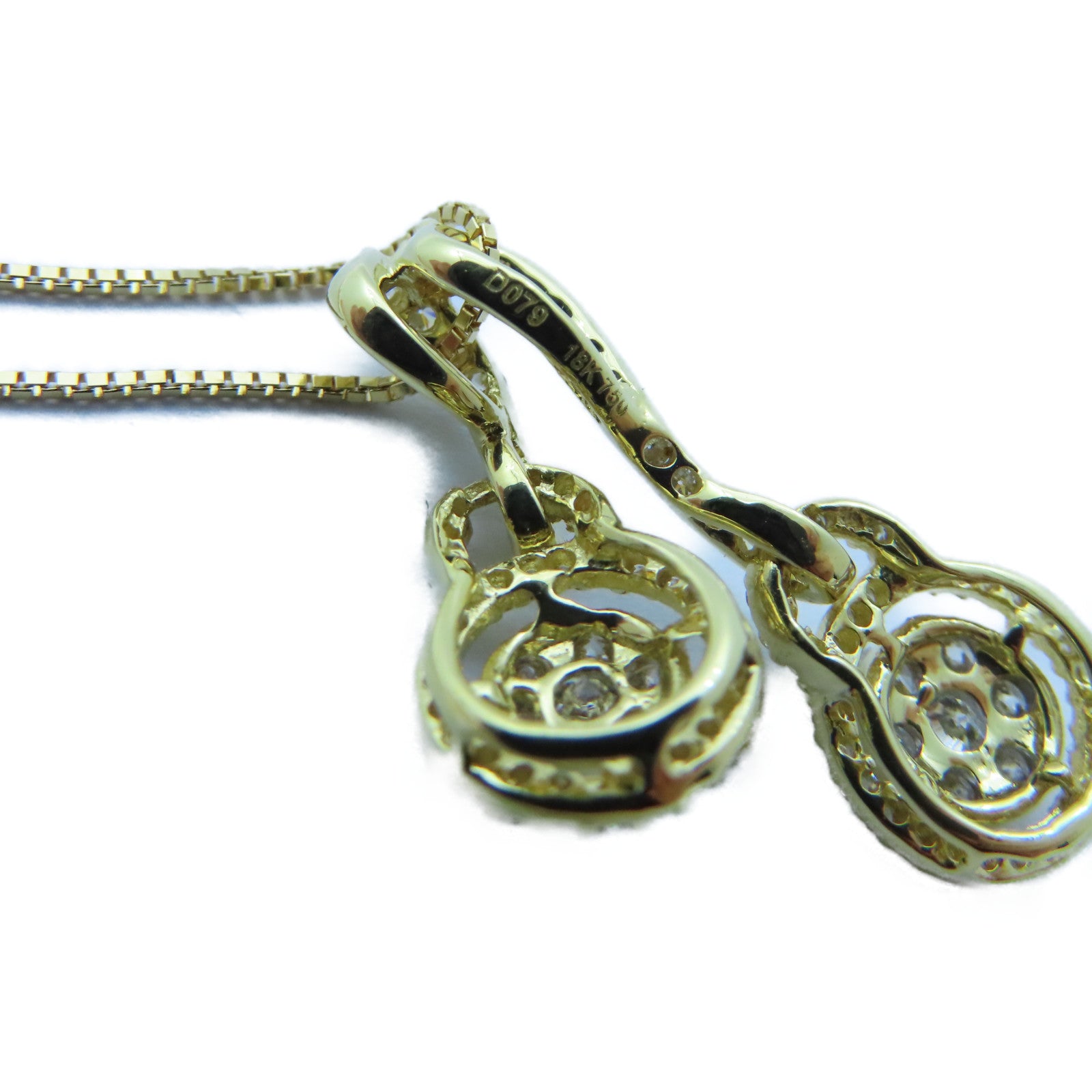 JEWELRY 18K黃金Diamond Necklace0.79ct鑽石項鍊#40cm