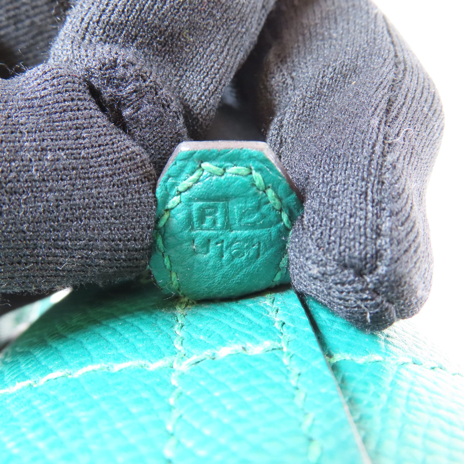 HERMES Epsom皮革Bolide 27銀扣手挽肩背兩用袋Malachite/綠色