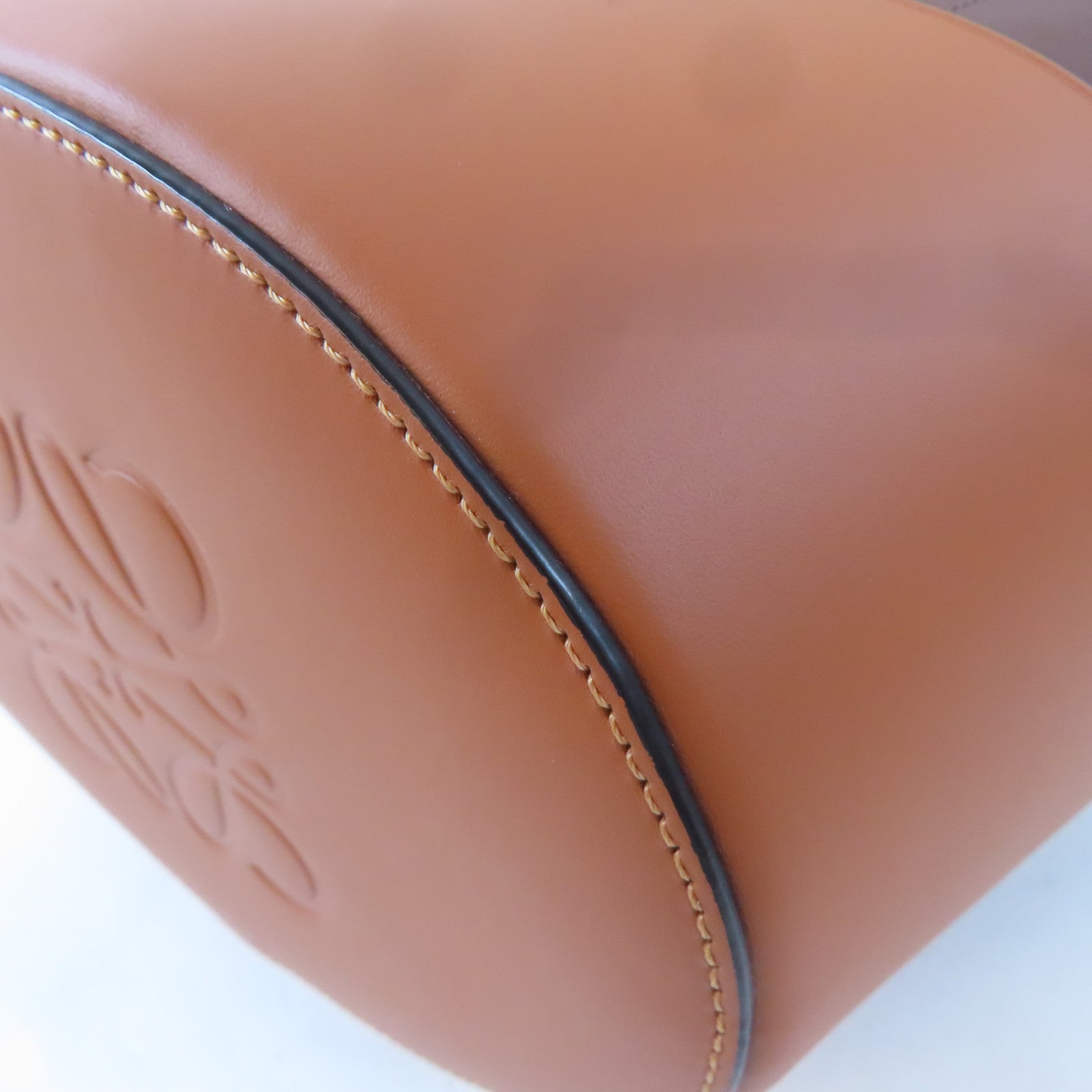 LOEWE【激減優惠】 牛皮皮革Balloon Bag金扣手挽肩背兩用袋啡色