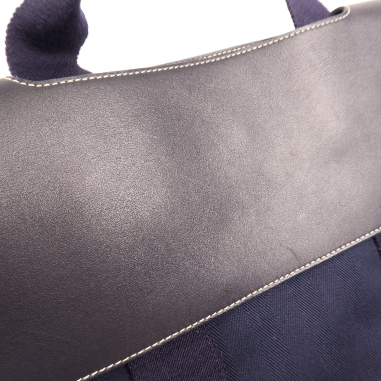 HERMES 帆布Valparaiso MM銀扣手挽袋