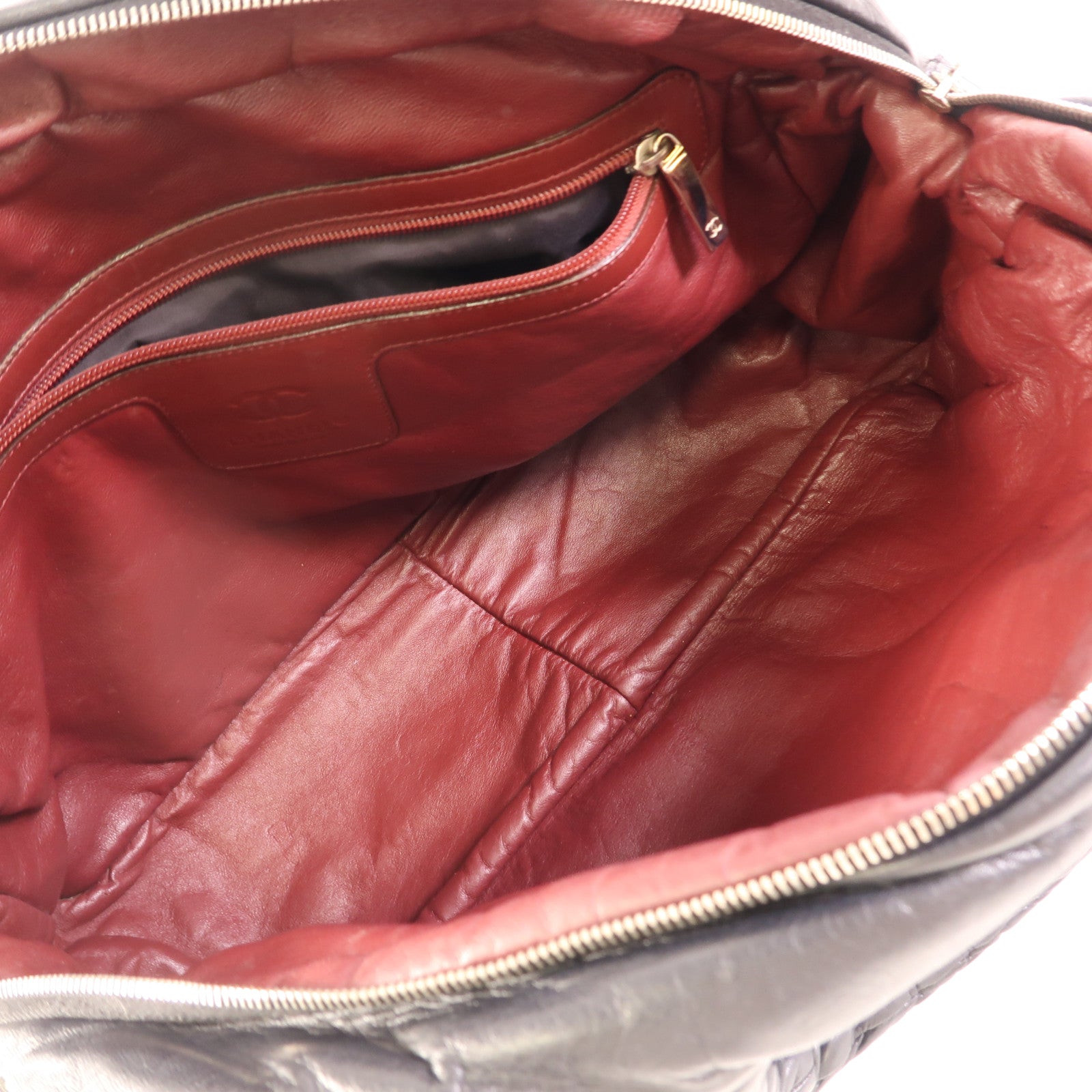 CHANEL 牛皮皮革CoCo Cocoon銀扣手挽袋