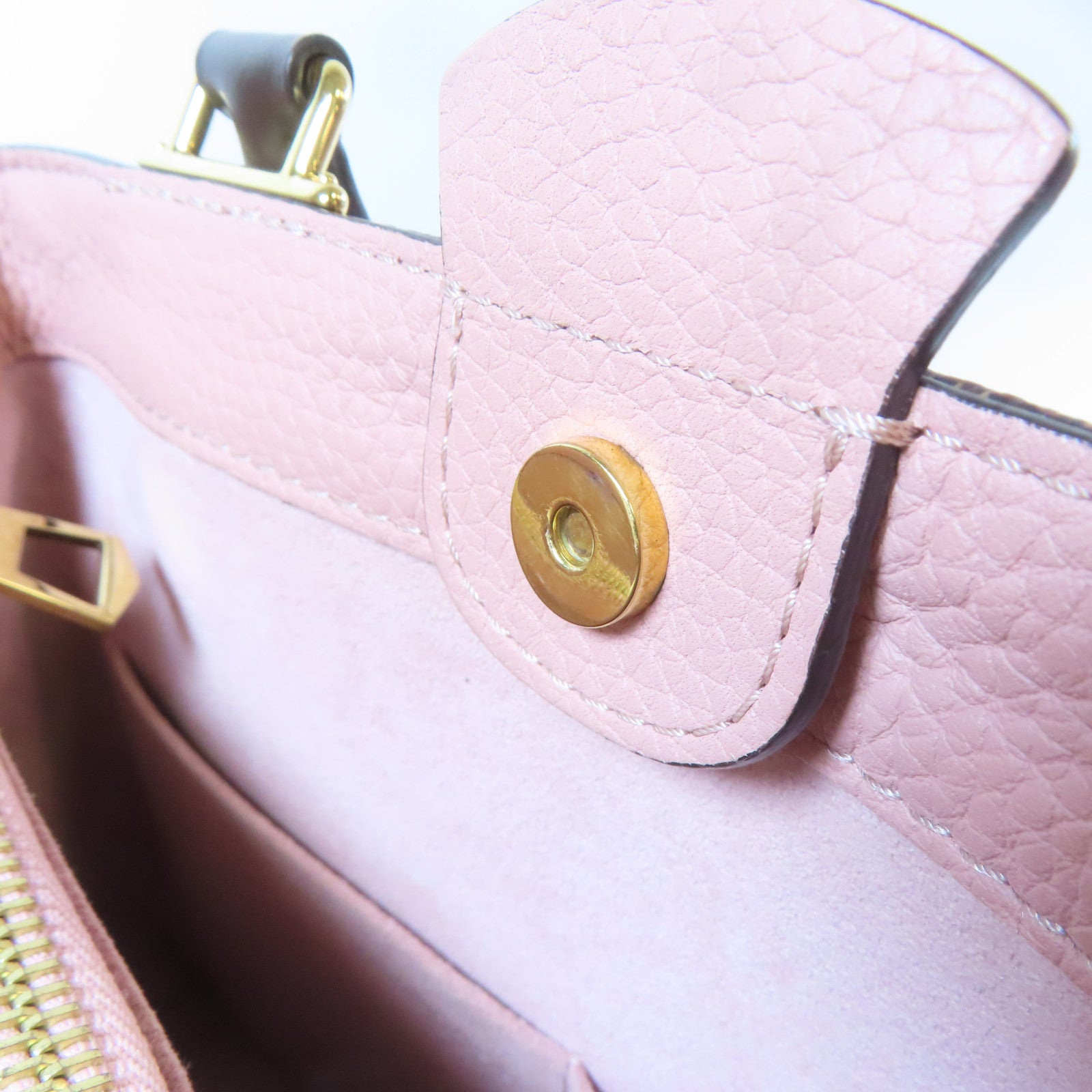 LOUIS VUITTON Damier Brittany金扣手挽肩背兩用袋啡色