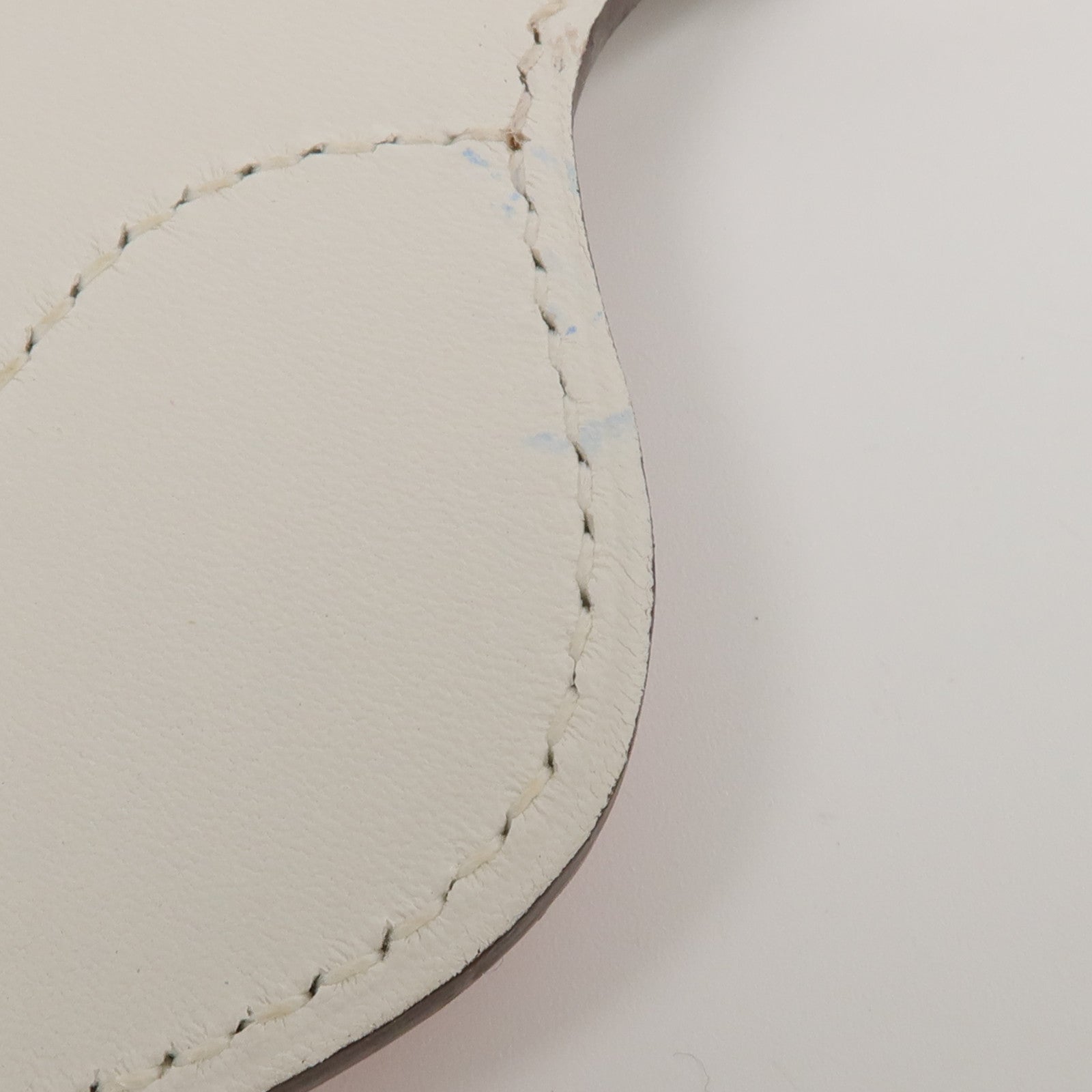 HERMES Swift皮革Paddock Cell掛飾Rose Sakura/White
