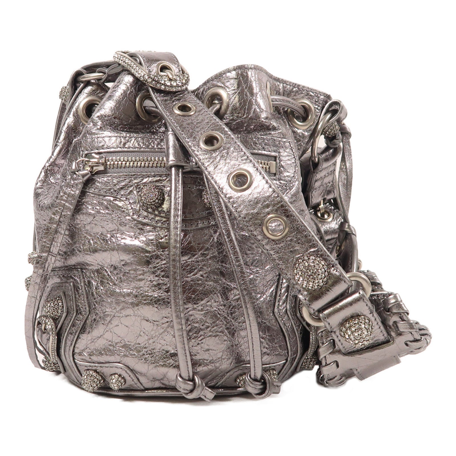 BALENCIAGA 牛皮皮革Le Cagole Xs Bucket銀扣肩背袋