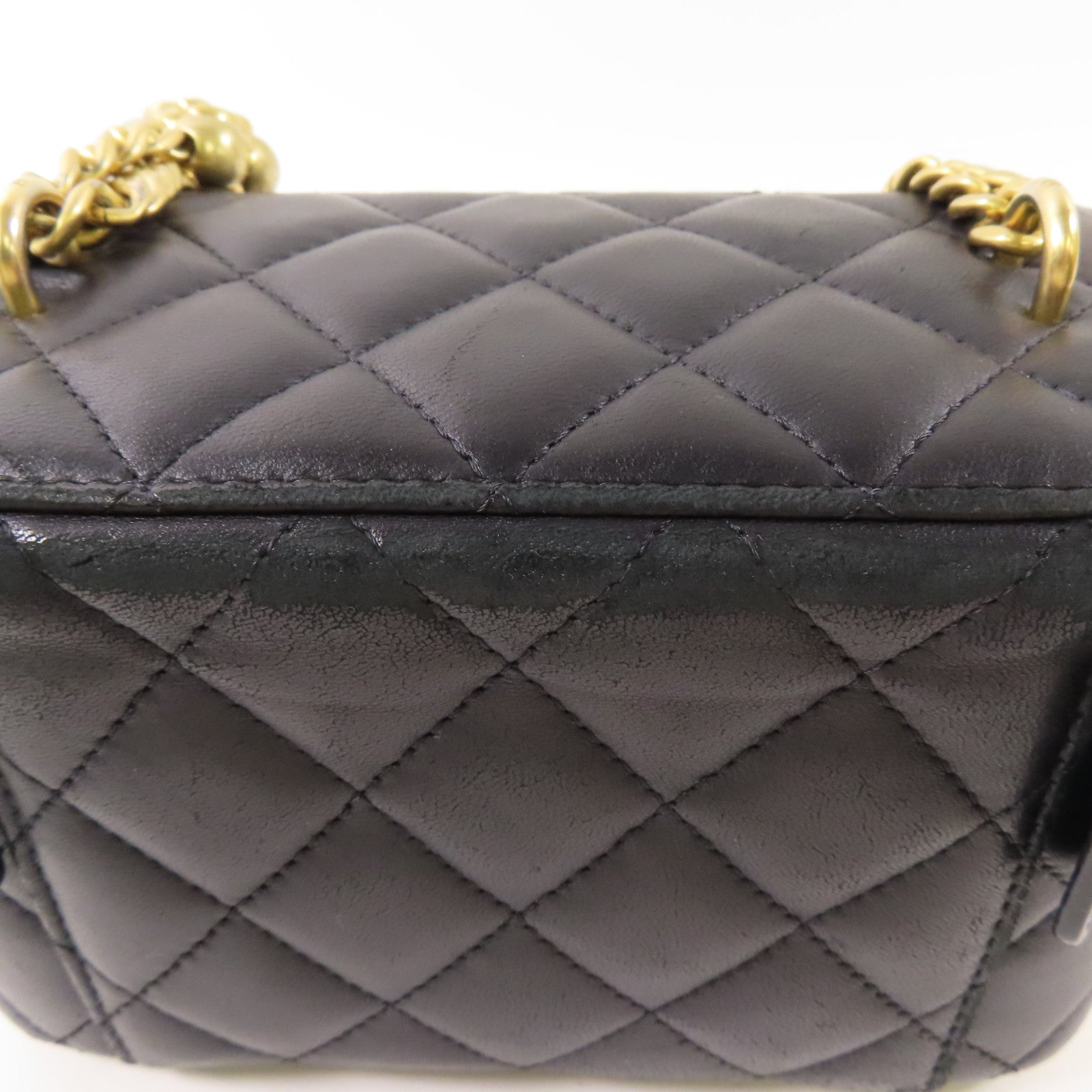 CHANEL 羊皮皮革Vanity Case金扣鏈帶肩背袋