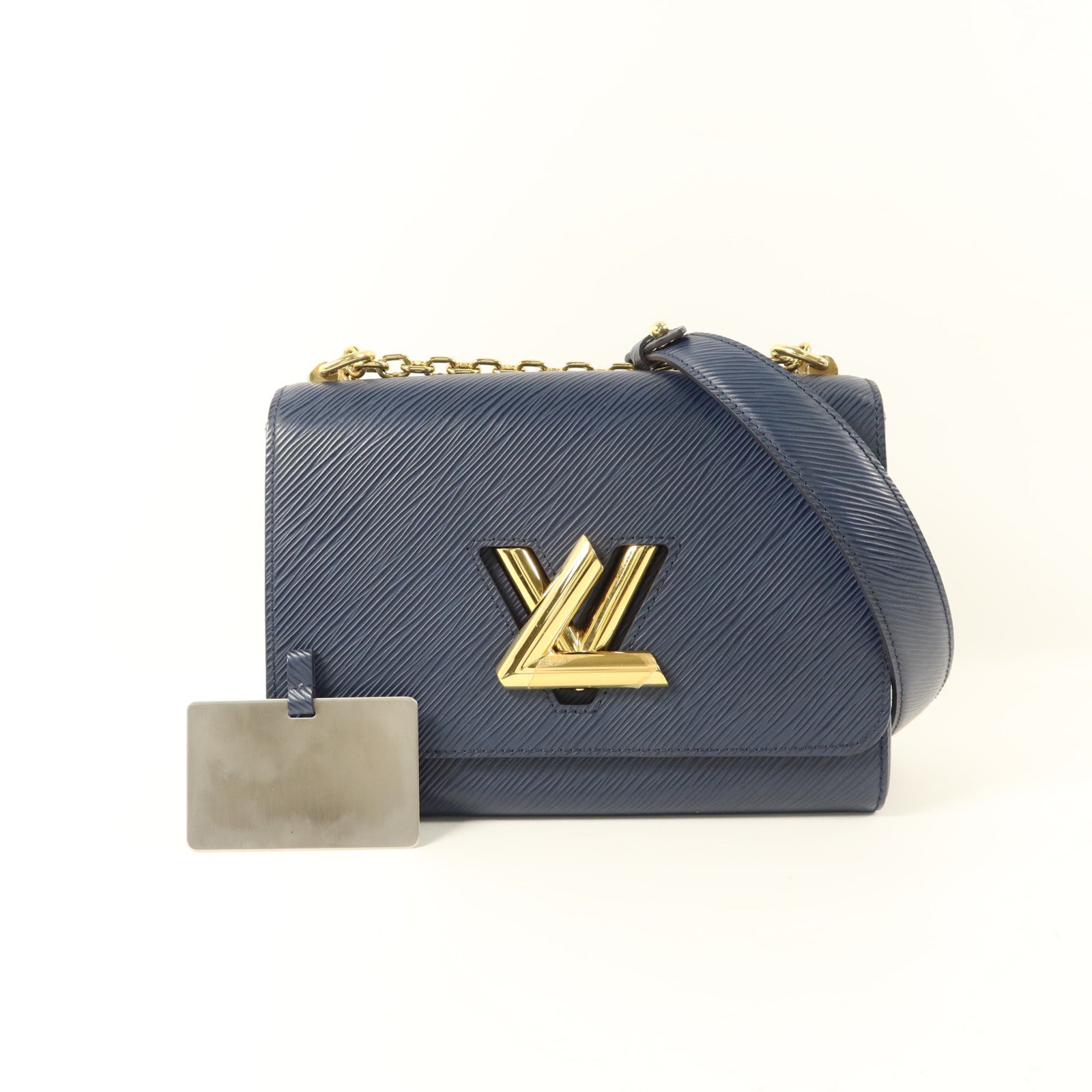LOUIS VUITTON Epi Twist MM金扣鏈帶肩背袋