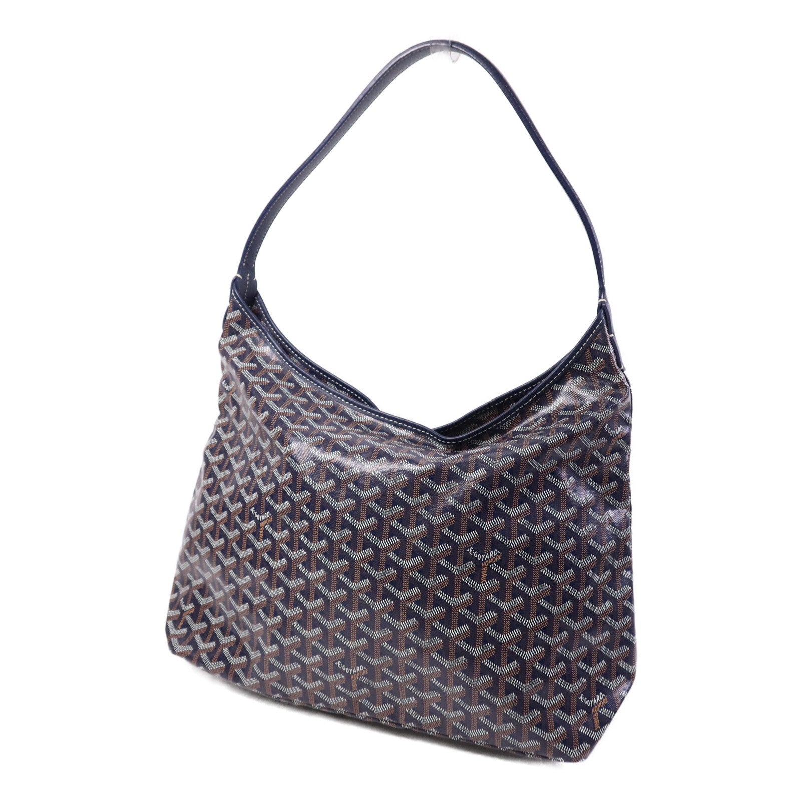 GOYARD 塗層帆布Boheme Hobo銀扣肩背袋