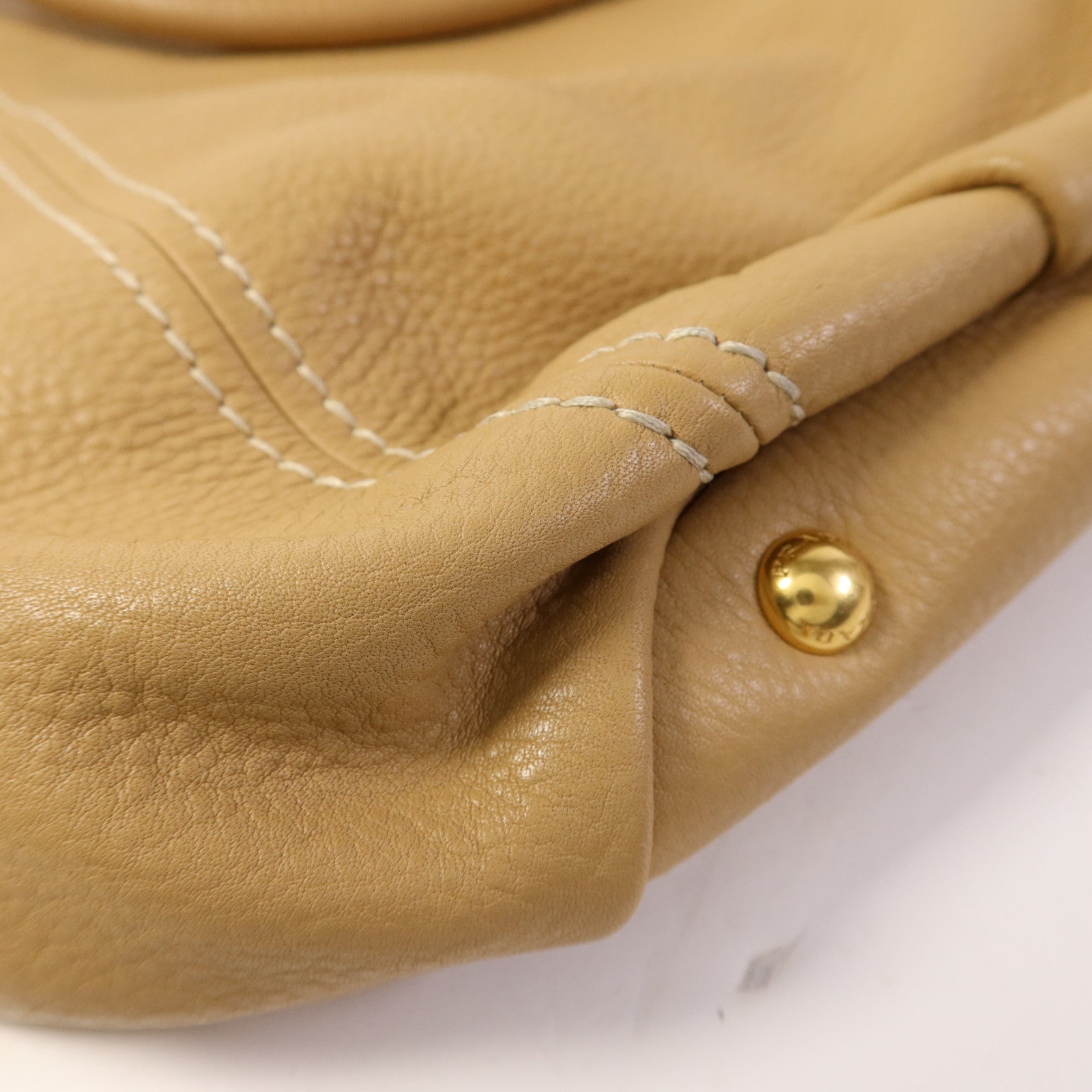 PRADA 【激減優惠】牛皮皮革2 Way Shoulder Bag金扣手挽肩背兩用袋