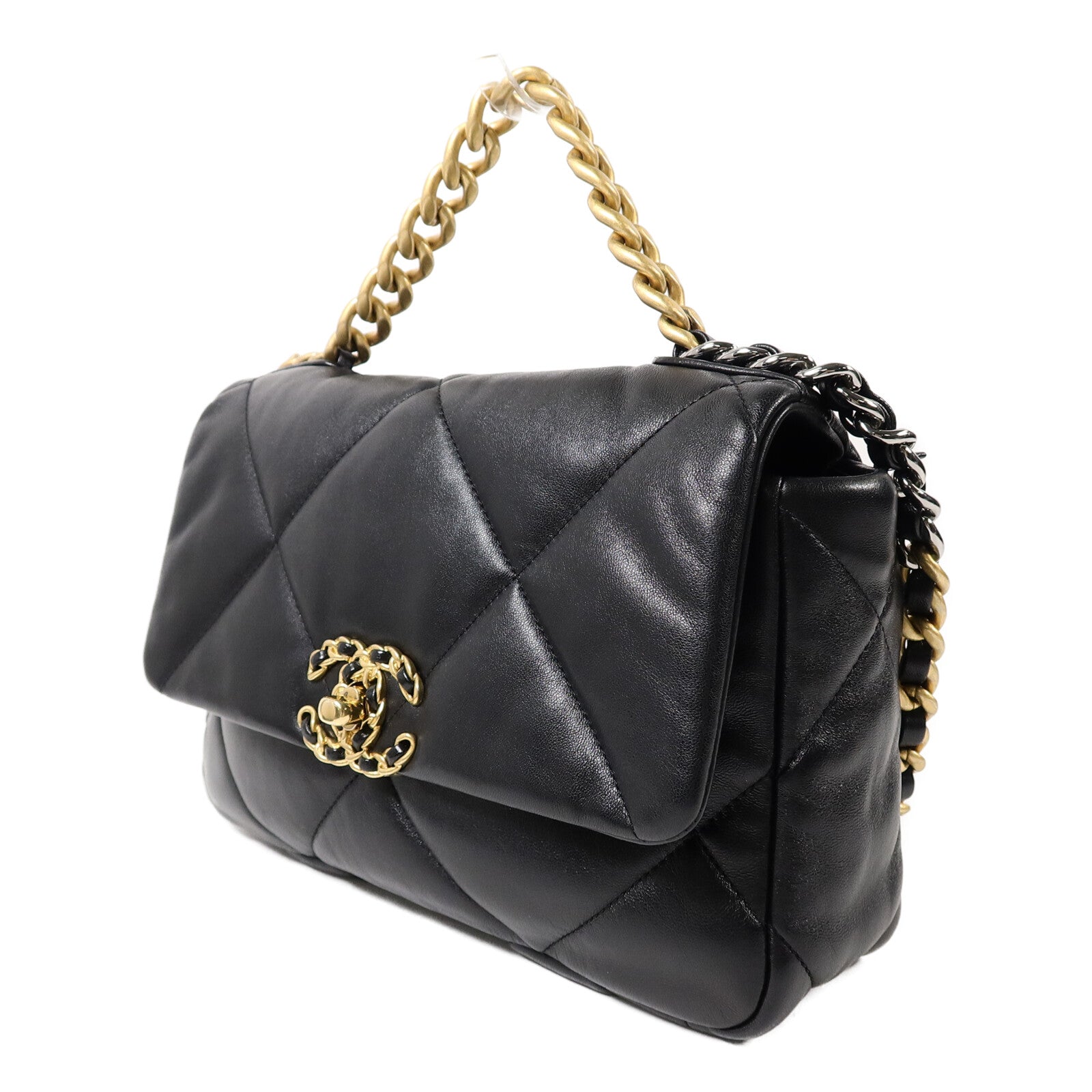 CHANEL 羊皮皮革C19 Small手挽肩背兩用袋