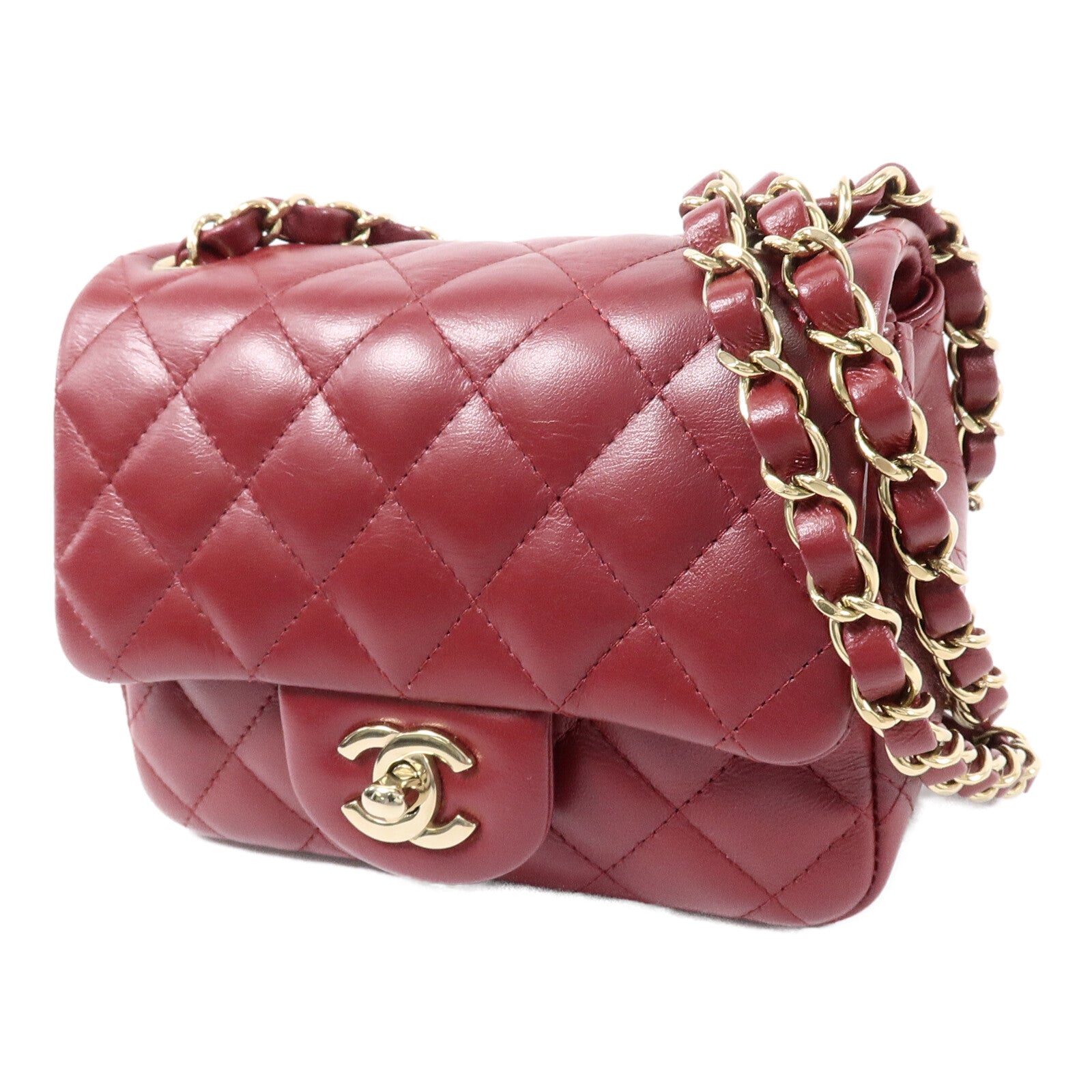 CHANEL 羊皮皮革Mini Classic 17鏈帶肩背袋