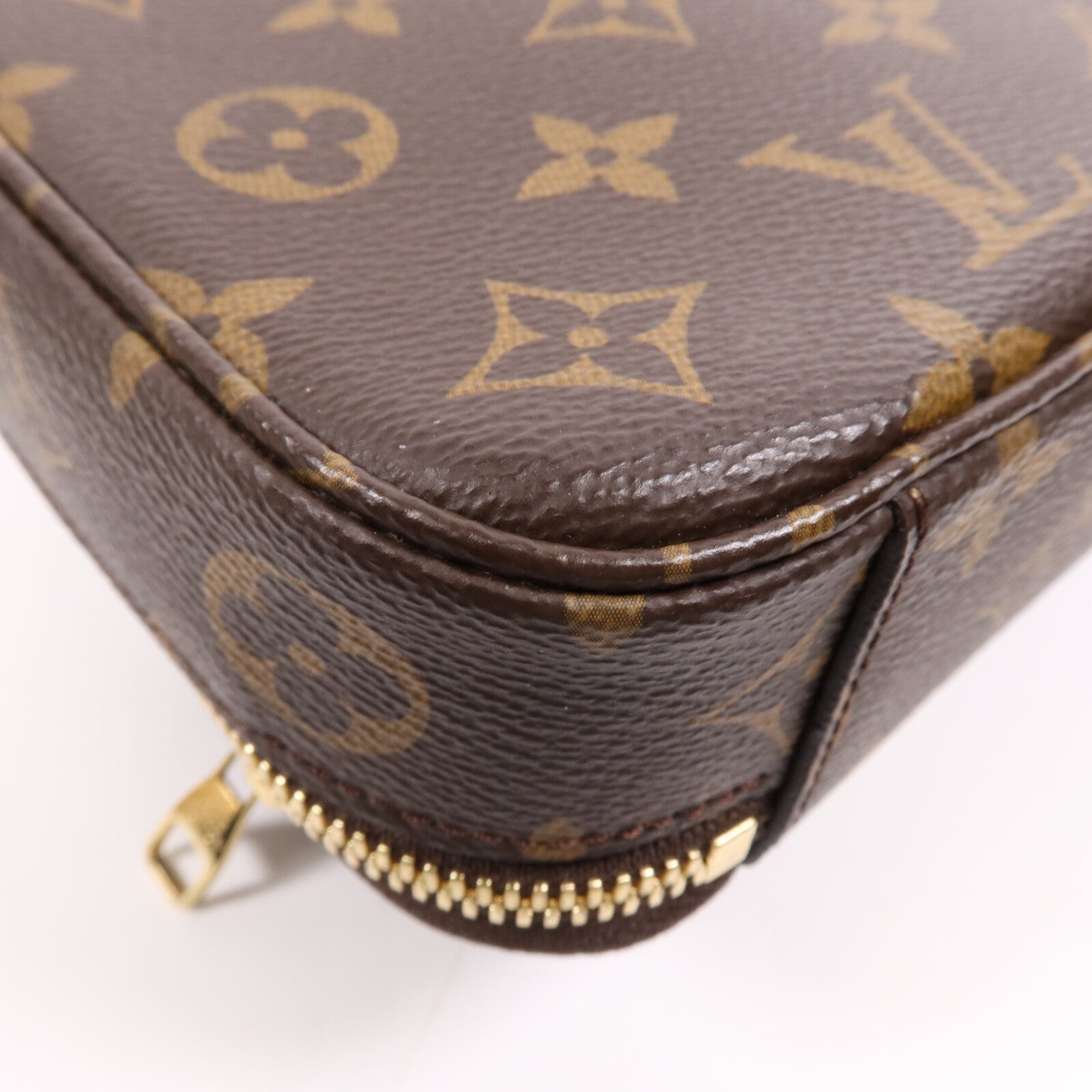 LOUIS VUITTON Monogram Utility金扣手挽肩背兩用袋棕色
