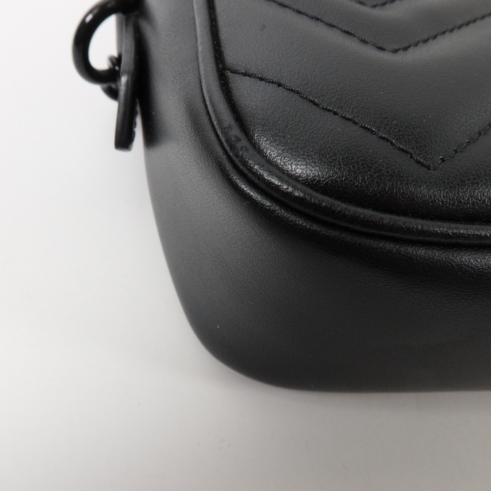 GUCCI 牛皮皮革GG Marmont Mini鏈帶肩背袋