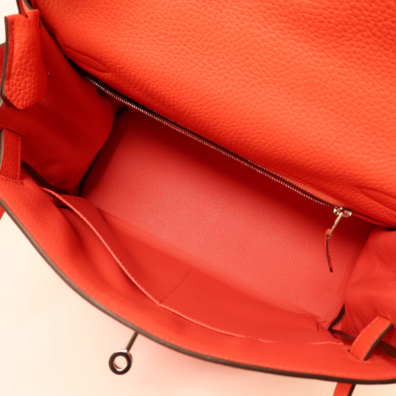 HERMES Taurillon Clemence皮革Kelly 28銀扣手挽肩背兩用袋Rose Texas