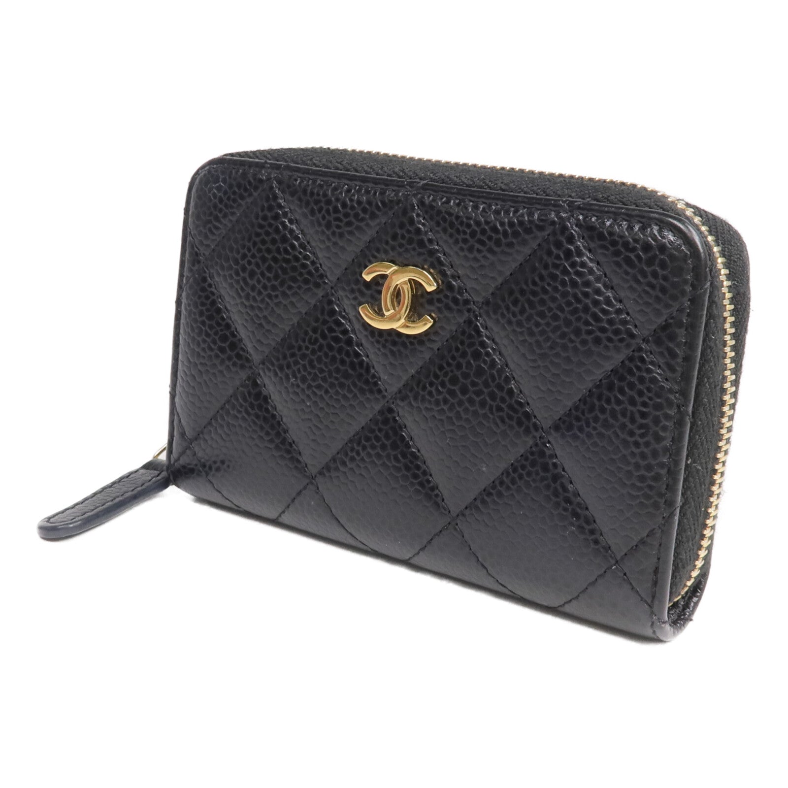 CHANEL 牛皮皮革Card/Coin Case金扣零錢包/卡片套