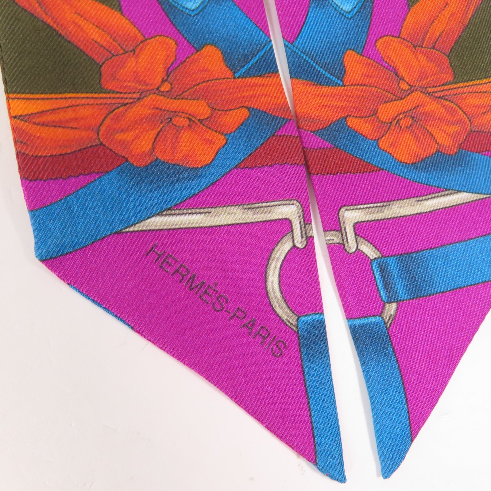 HERMES 絲質Twilly絲巾