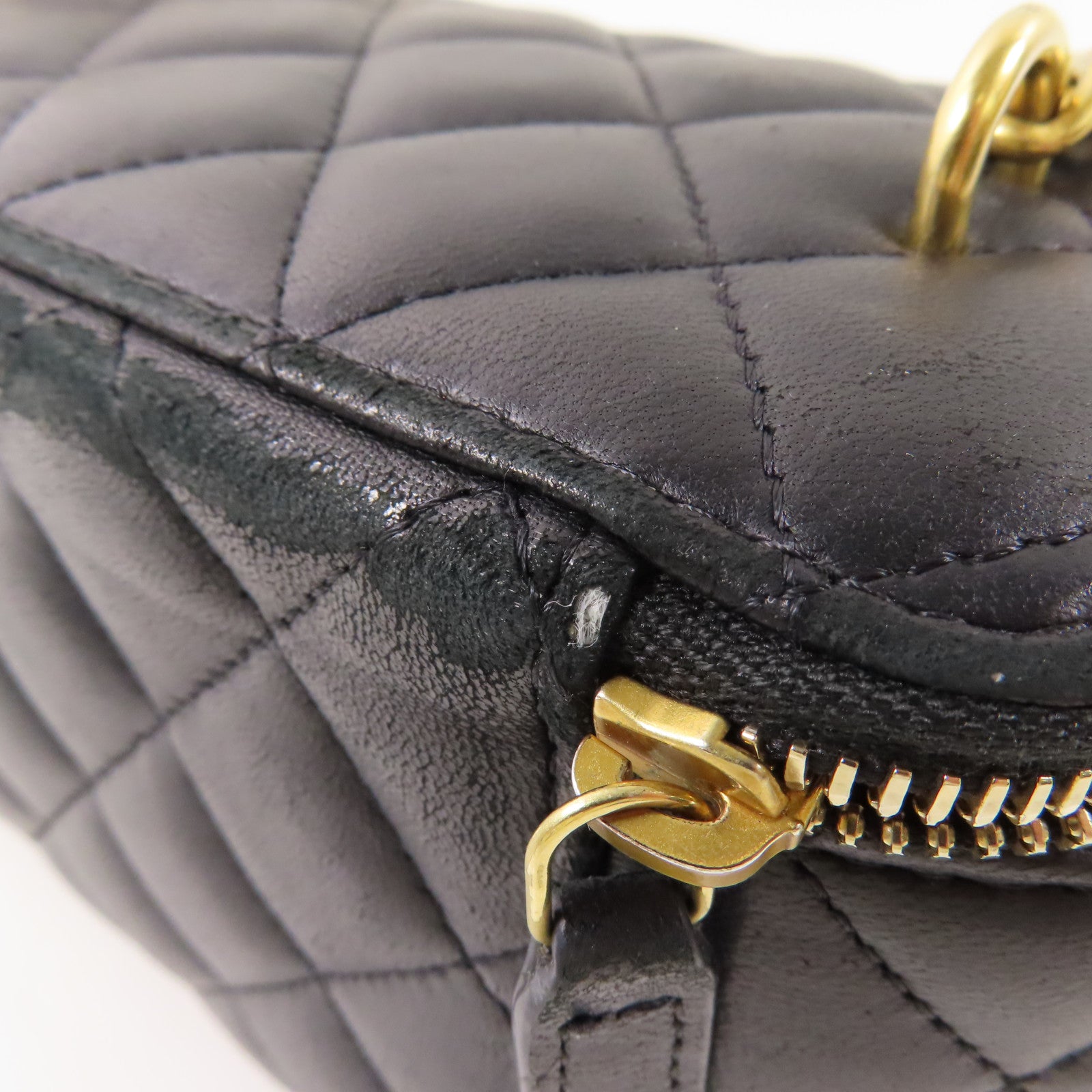 CHANEL 羊皮皮革Vanity Case金扣鏈帶肩背袋