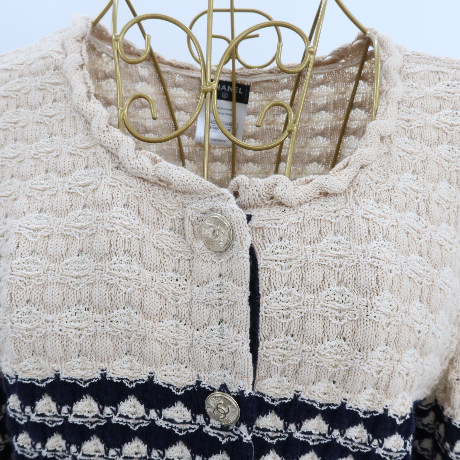 CHANEL Rayon/Cotton/Silk Cardigan針織