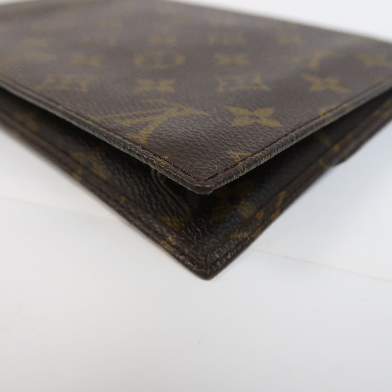 LOUIS VUITTON Monogram Clutch Bag金扣手拿包啡色