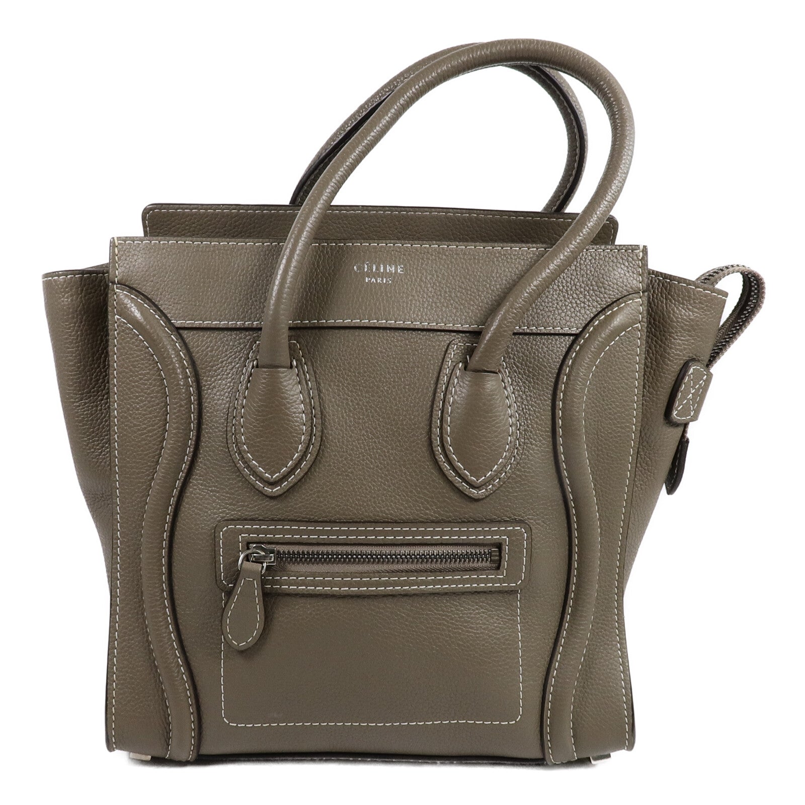CELINE 牛皮皮革Micro Luggage手挽袋