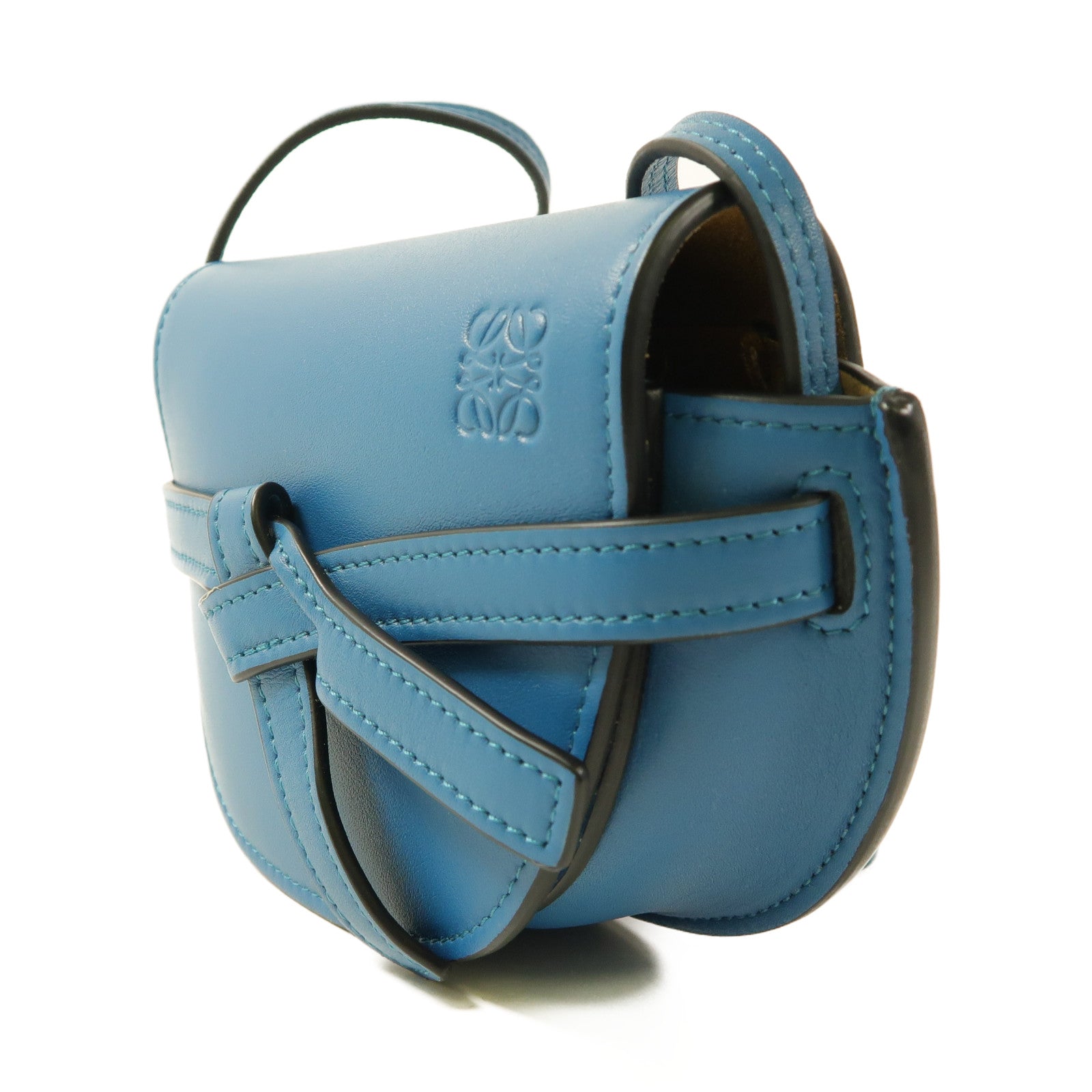 LOEWE 羊皮皮革Nano Gate金扣肩背袋