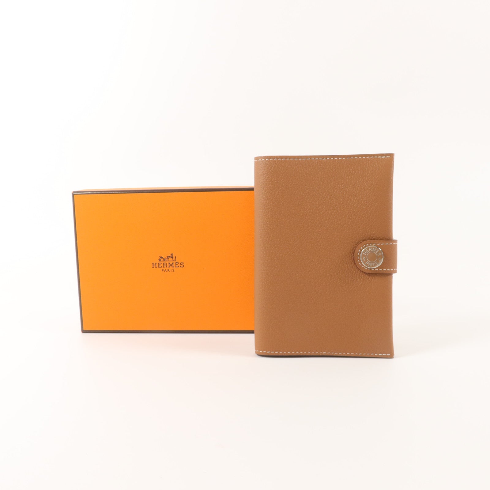 HERMES Evercolor皮革R.M.S Passport Holder護照套Gold