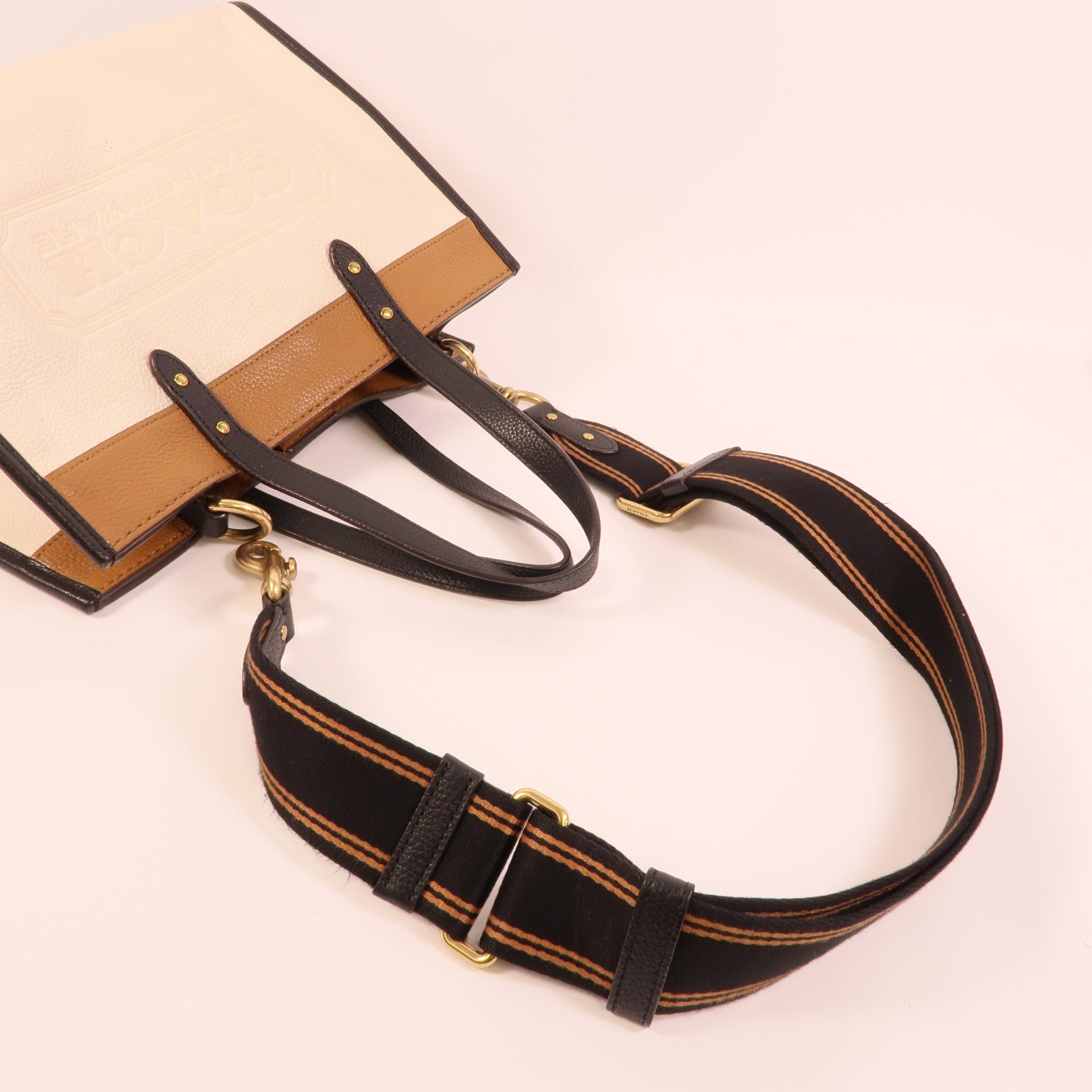 COACH 牛皮皮革Field Tote 30手挽肩背兩用袋