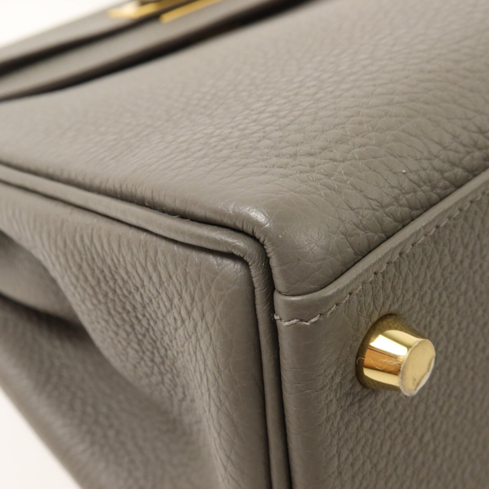 HERMES Togo皮革Kelly 25手挽肩背兩用袋Gris Meyer