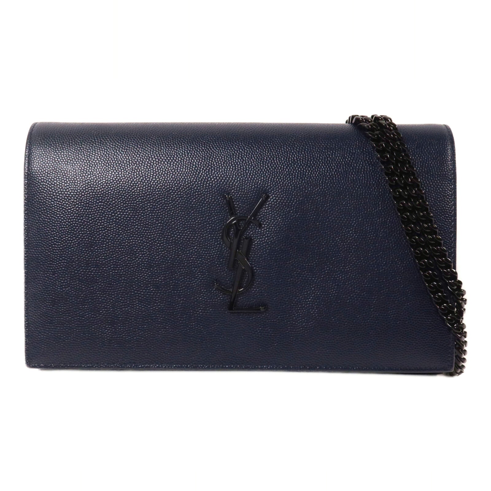 SAINT LAURENT 牛皮皮革Wallet On Chain鏈帶肩背袋