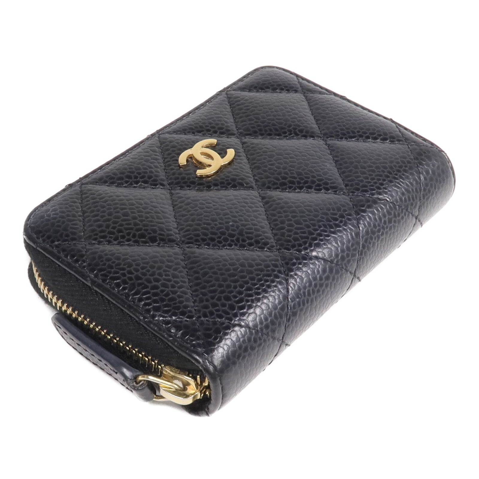 CHANEL 牛皮皮革Card/Coin Case金扣零錢包/卡片套