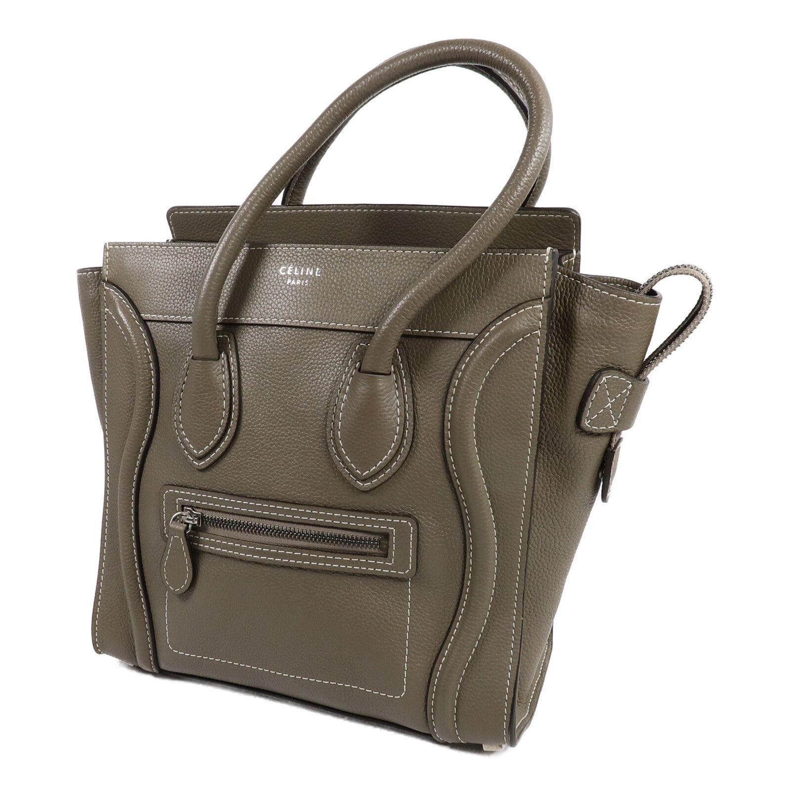 CELINE 牛皮皮革Micro Luggage手挽袋