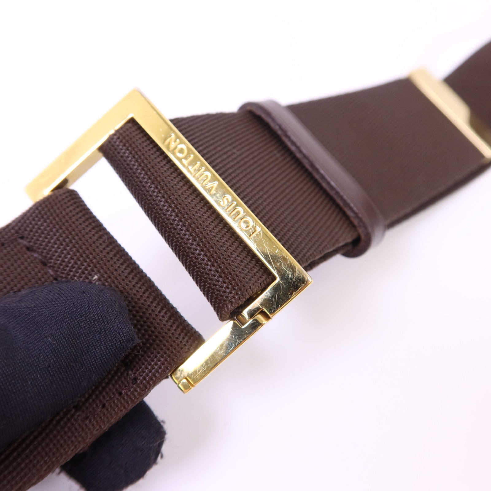 LOUIS VUITTON Damier Geronimos金扣腰包