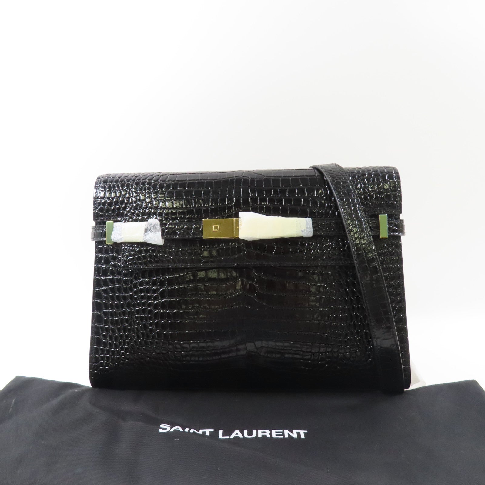 SAINT LAURENT【激減優惠】 牛皮皮革Manhattan In Box金扣肩背袋