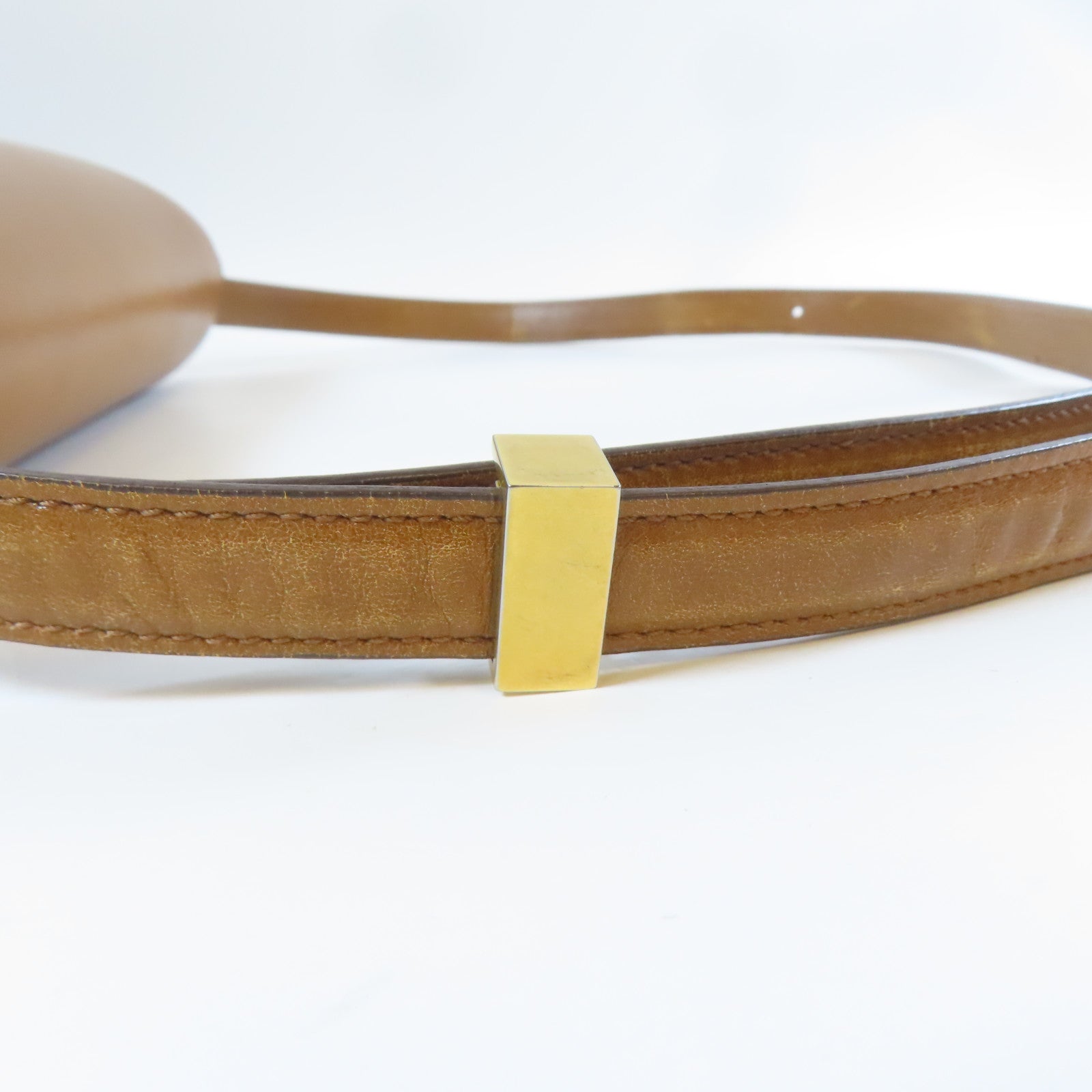 CELINE 牛皮皮革Box Shoulder Bag金扣肩背袋啡色