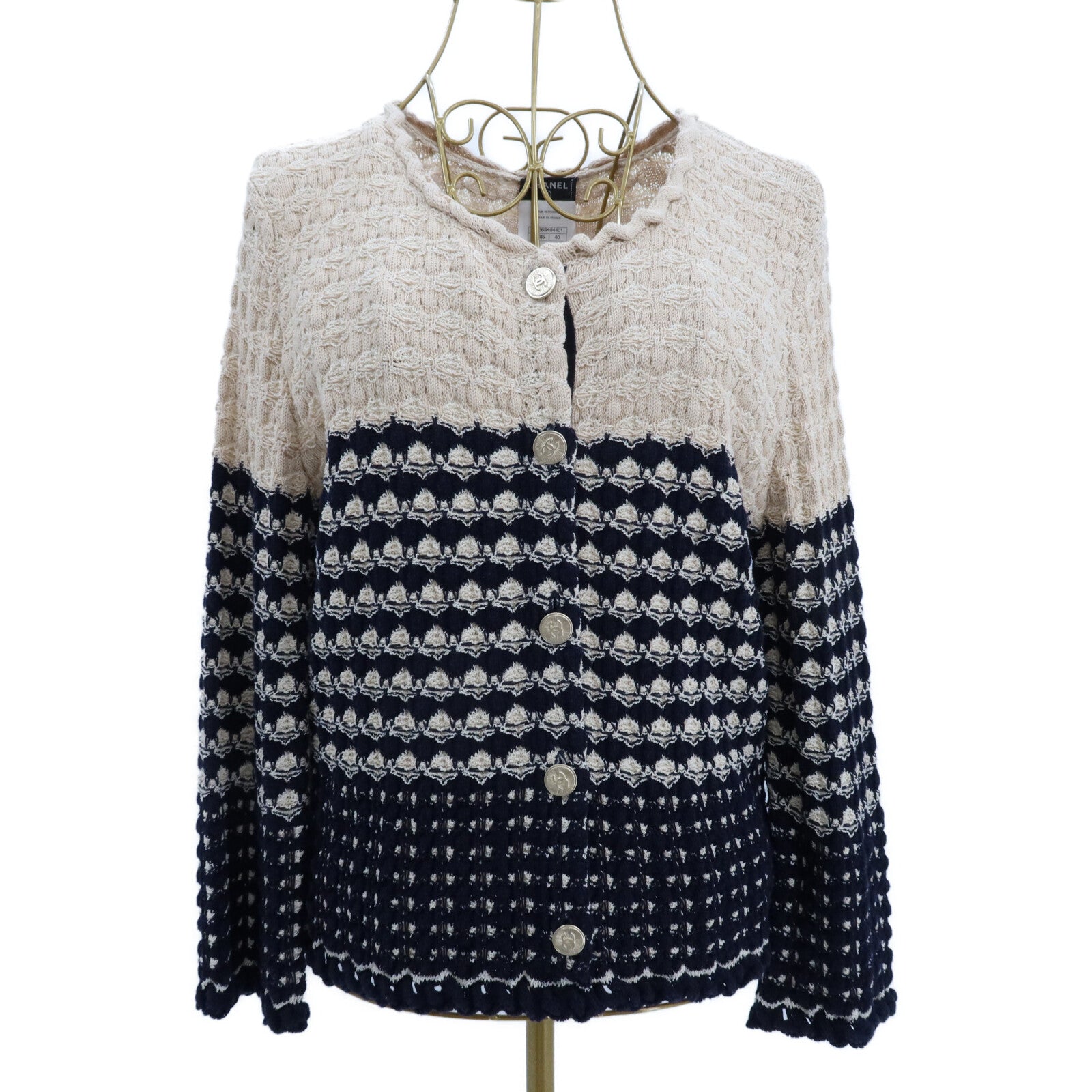 CHANEL Rayon/Cotton/Silk Cardigan針織
