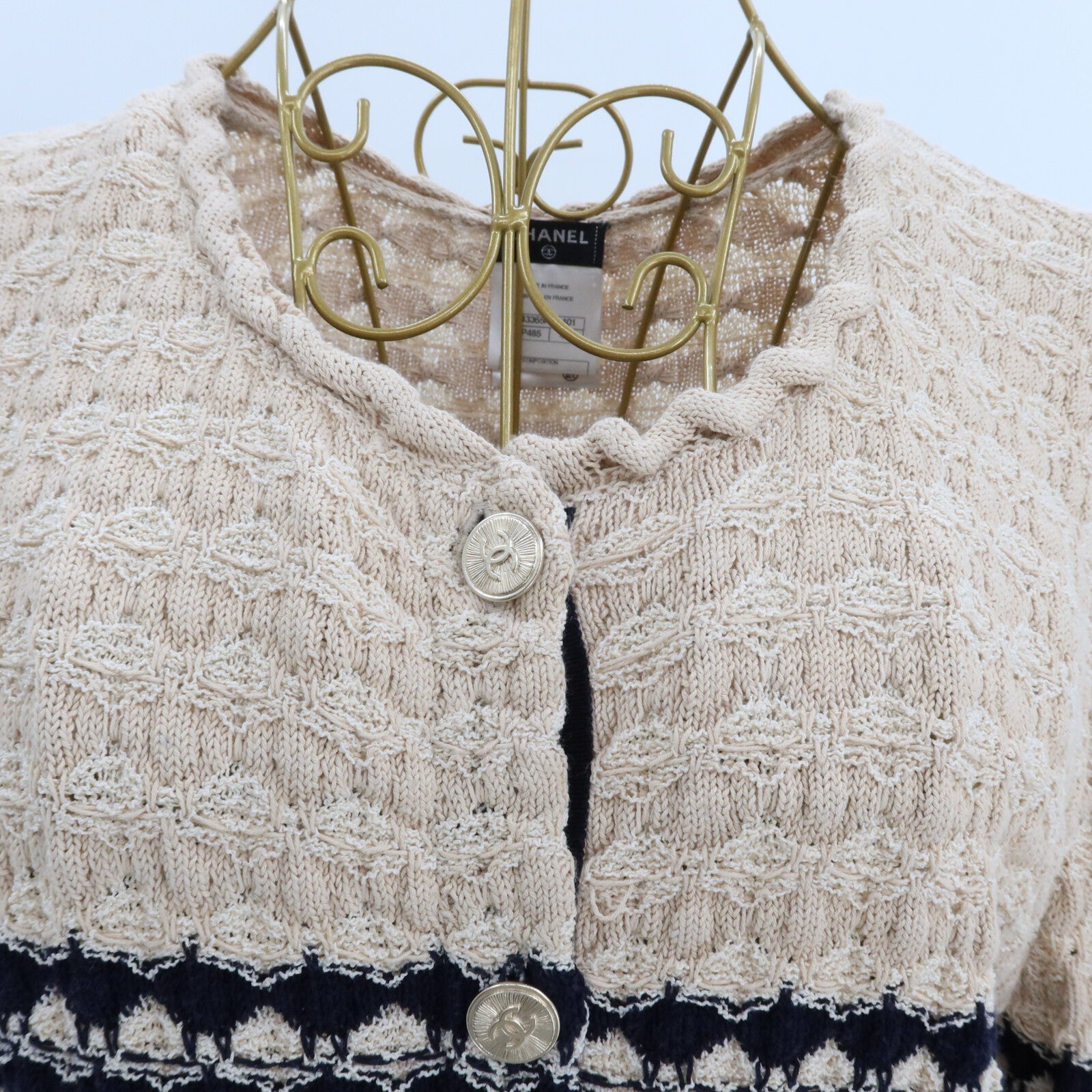 CHANEL Rayon/Cotton/Silk Cardigan針織