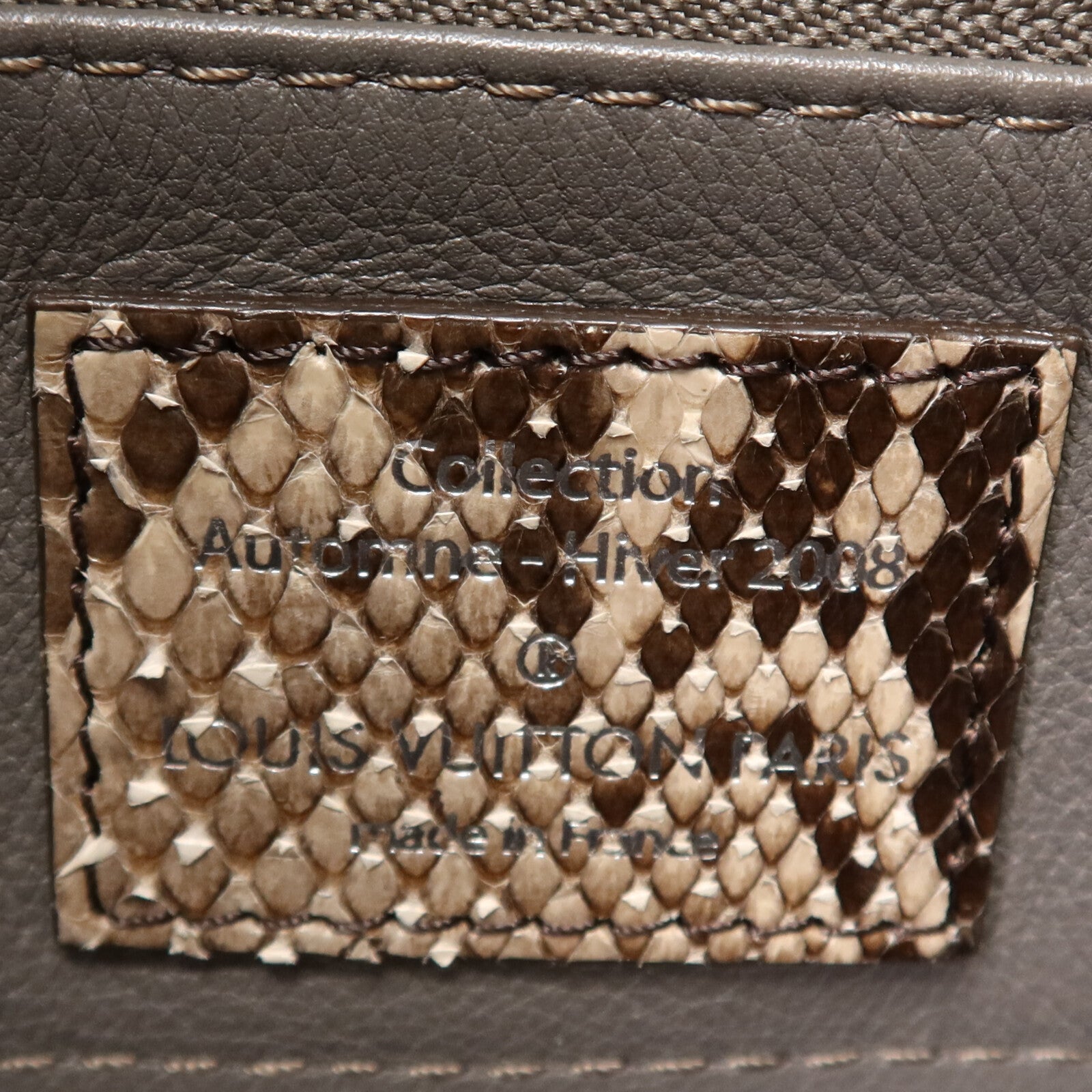 LOUIS VUITTON 【激減優惠】麂皮皮革/蛇皮Monogram Suede Whisper金扣肩背袋