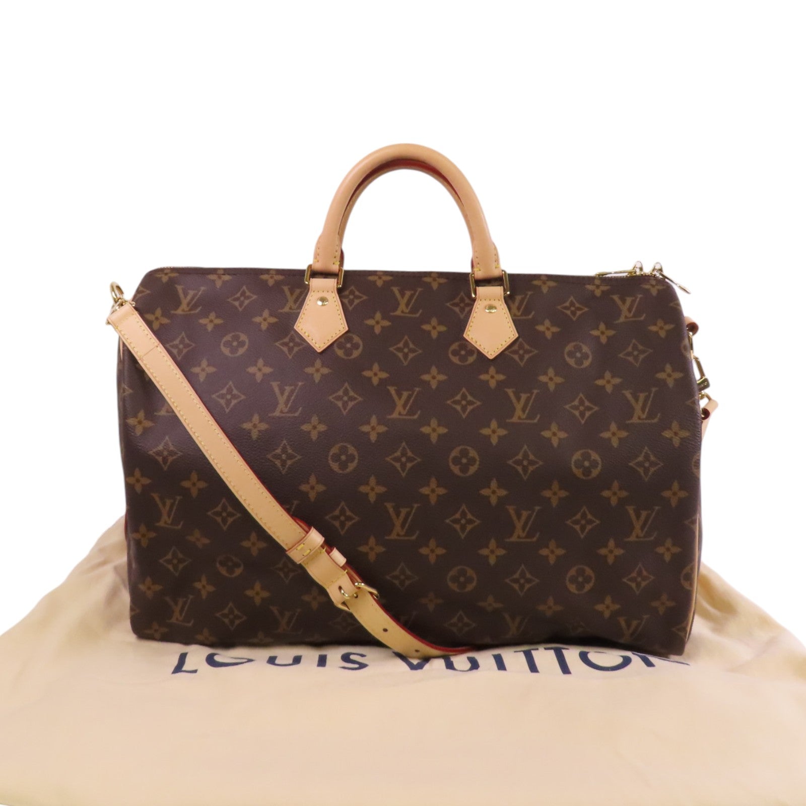 LOUIS VUITTON Monogram Speedy Bardouliere 40金扣手挽肩背兩用袋