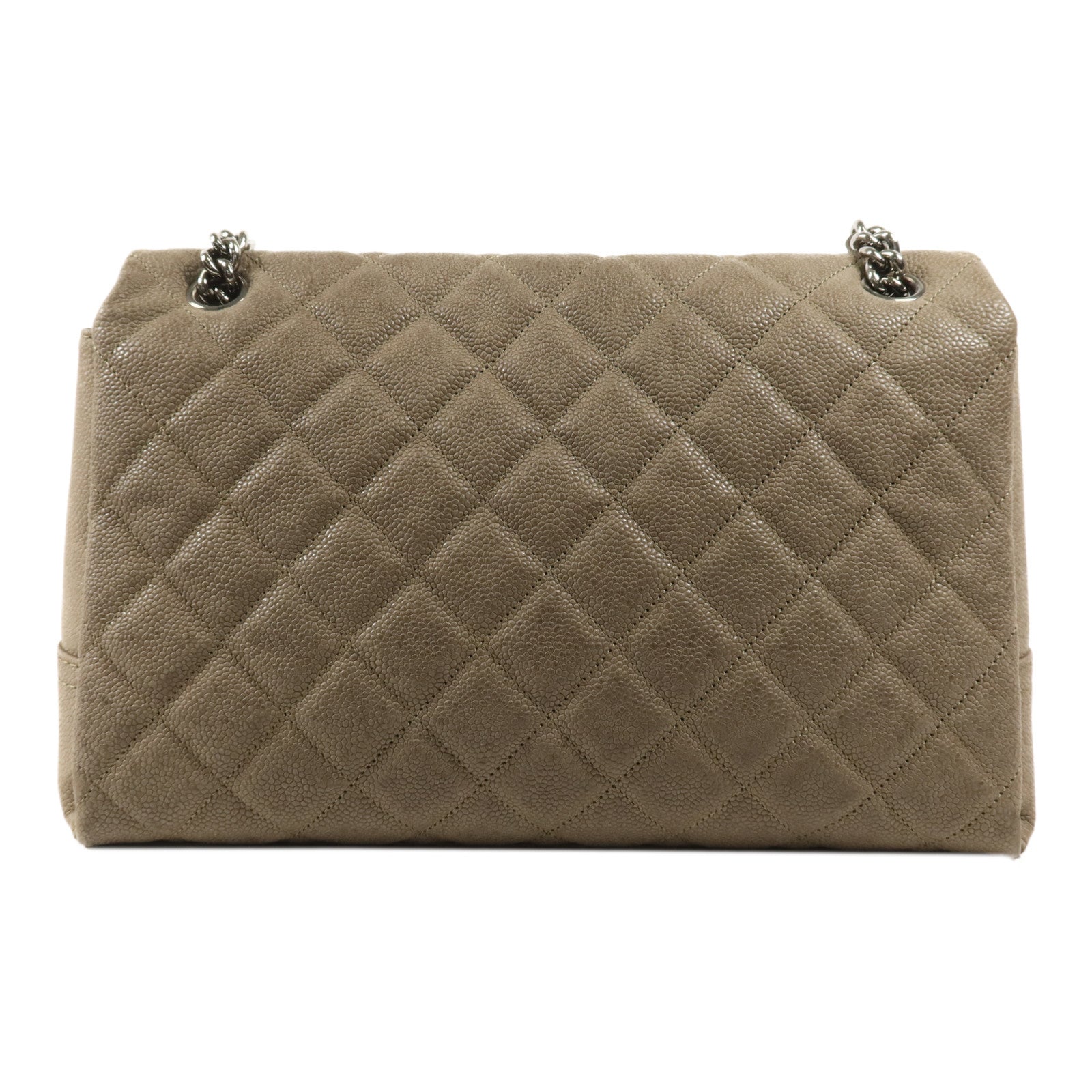 CHANEL 牛皮皮革Shoulder Bag銀扣肩背袋