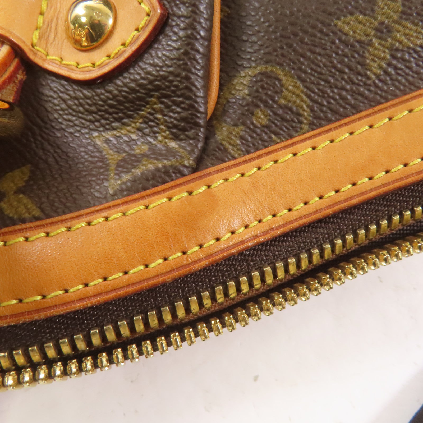LOUIS VUITTON【激減優惠】 Monogram Tivoli GM金扣肩背袋棕色