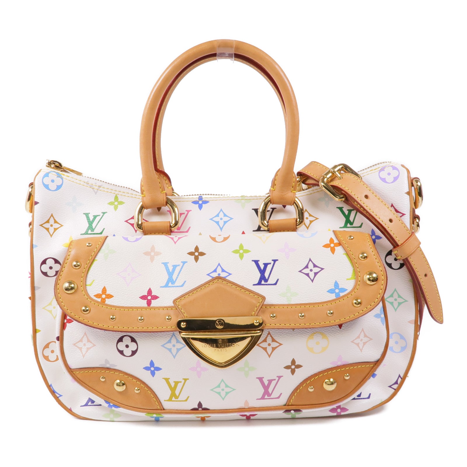 LOUIS VUITTON Monogram Multicolore Rita金扣手挽肩背兩用袋
