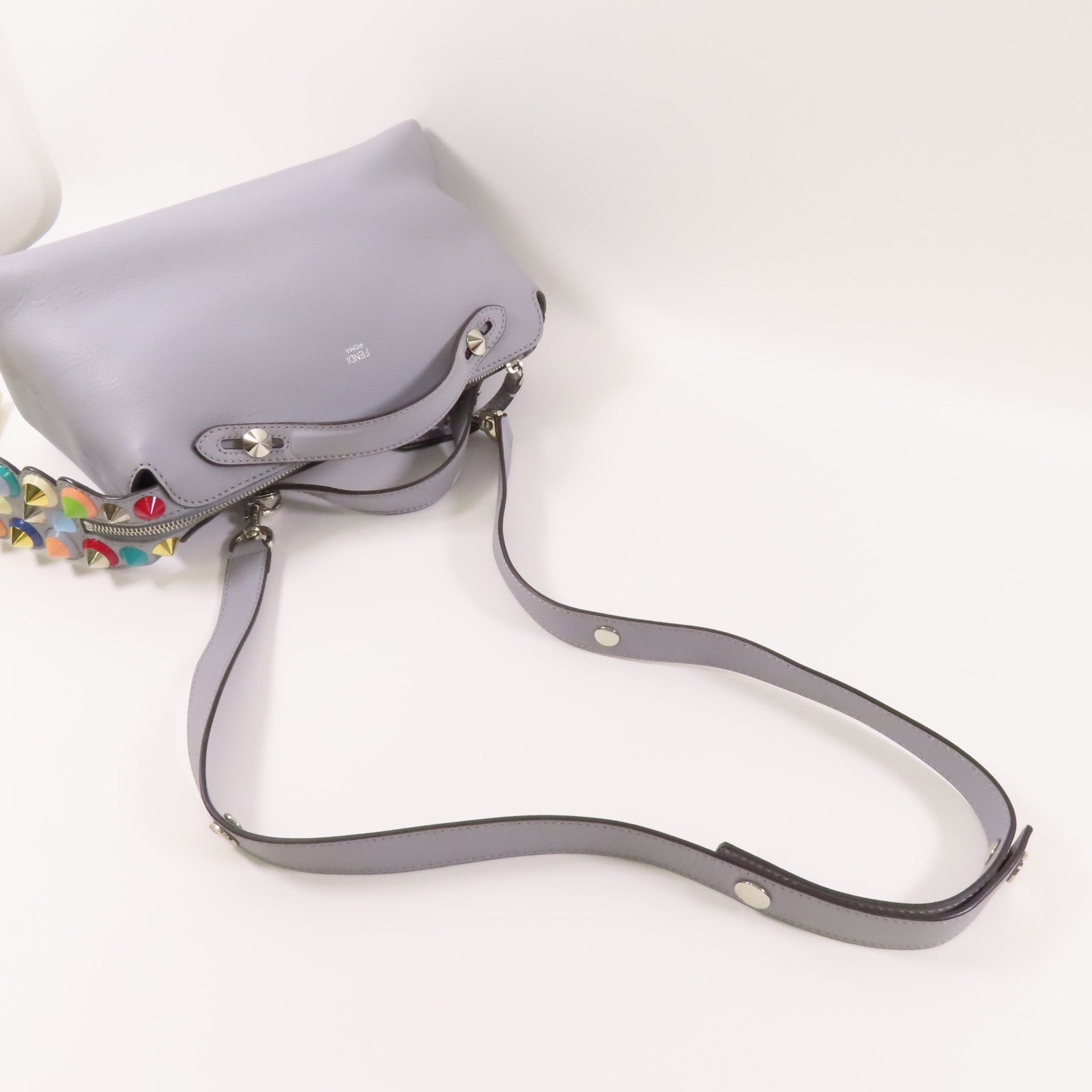 FENDI 【激減優惠】牛皮皮革By The Way銀扣手挽肩背兩用袋