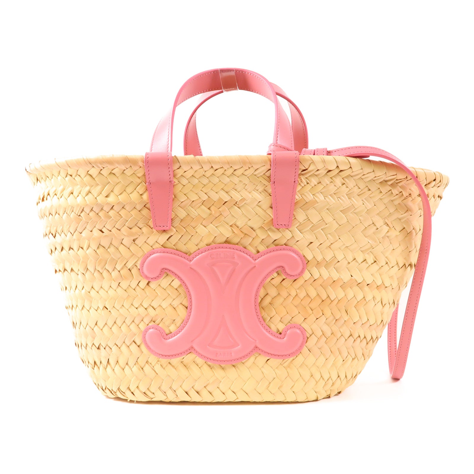 CELINE 酒椰/皮革Panier Bag手挽肩背兩用袋