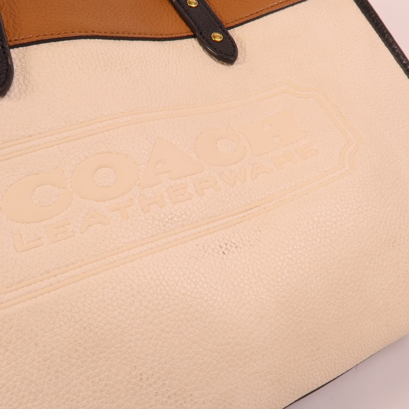 COACH 牛皮皮革Field Tote 30手挽肩背兩用袋