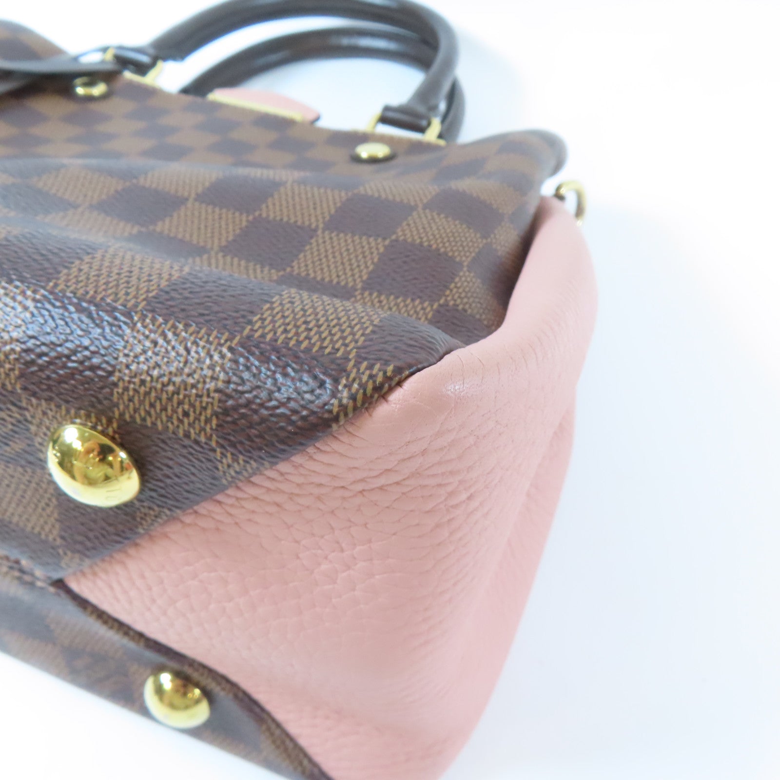 LOUIS VUITTON Damier Brittany金扣手挽肩背兩用袋啡色