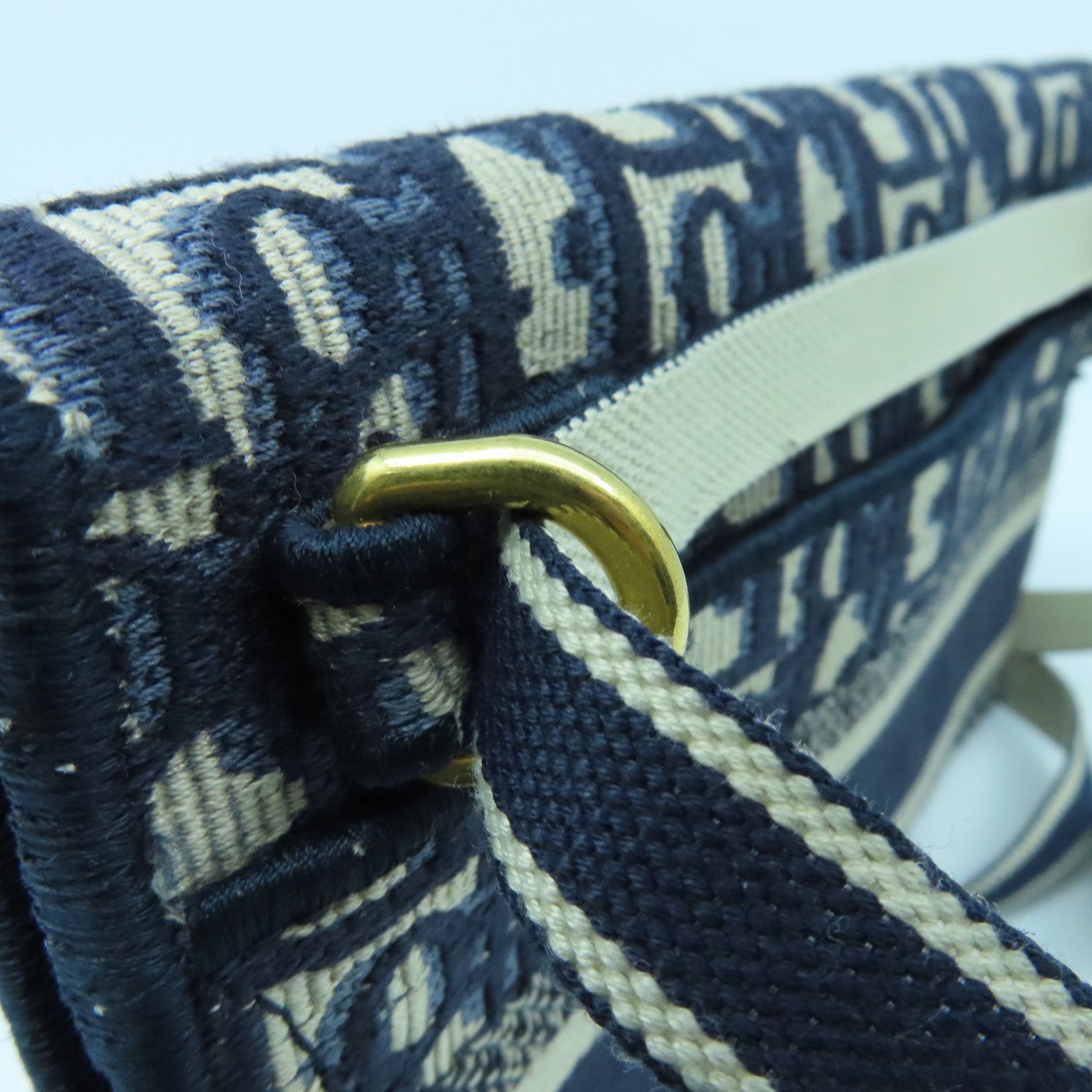 Dior 【激減優惠】帆布Belt Bag金扣腰包藍色