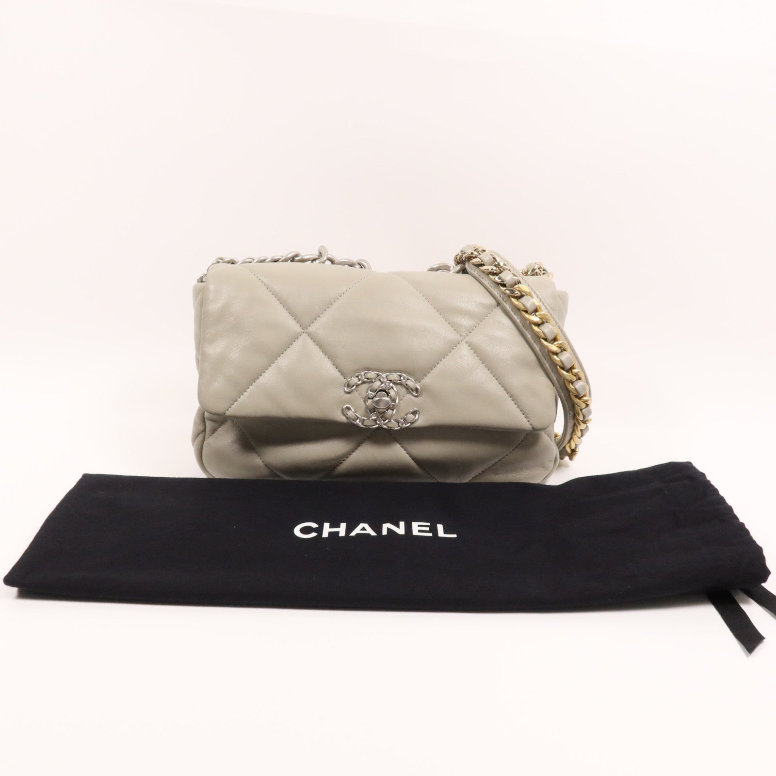 CHANEL 【激減優惠】羊皮皮革Chanel 19手挽肩背兩用袋