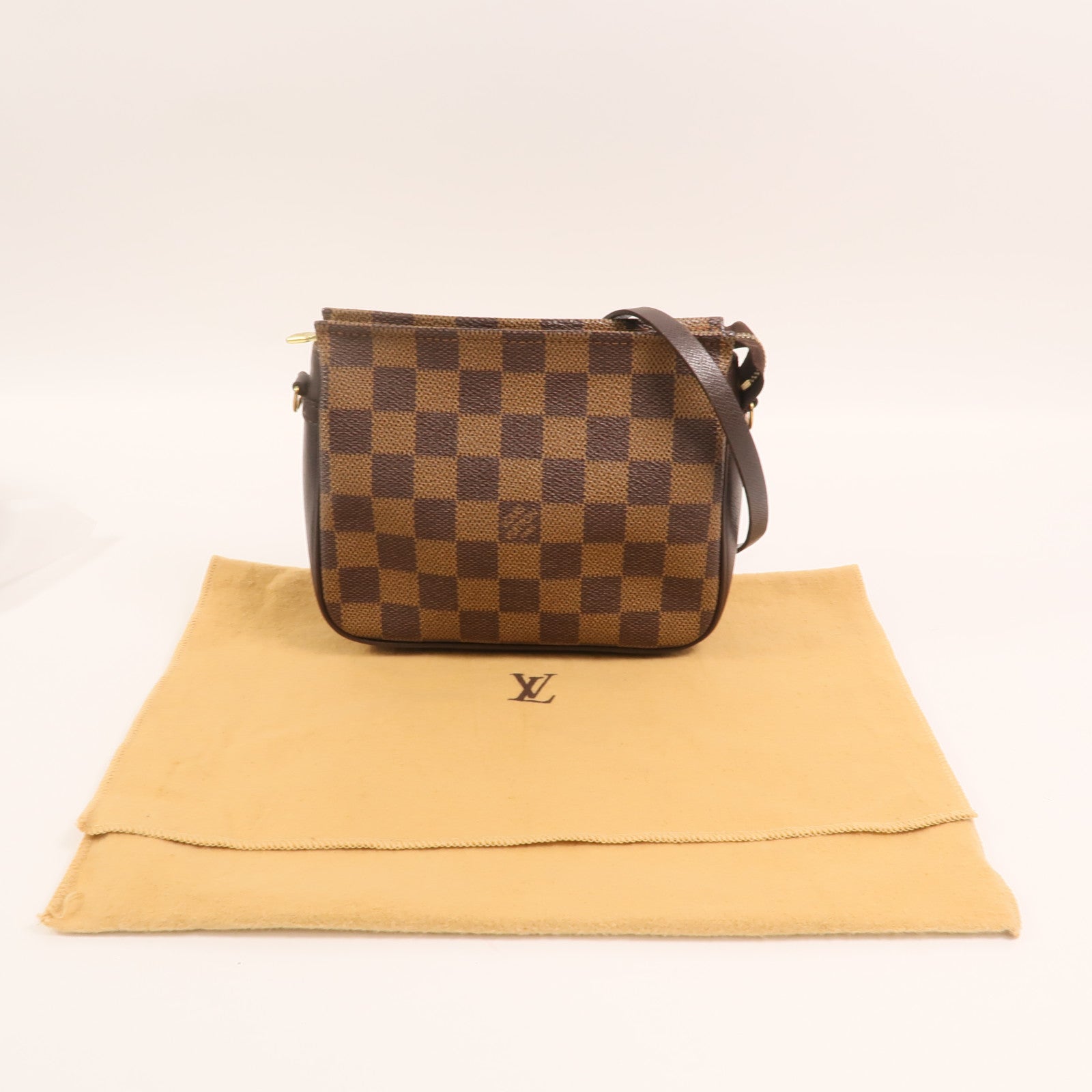 LOUIS VUITTON Damier Trousse Pochette金扣手挽袋