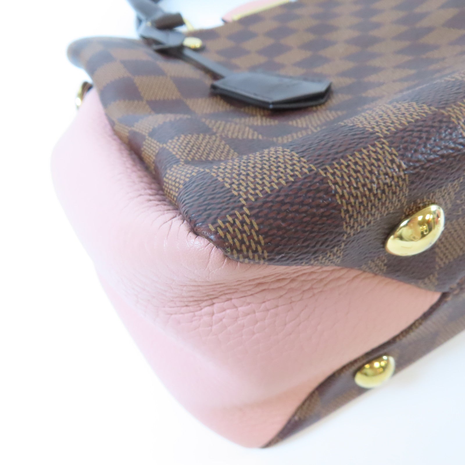LOUIS VUITTON Damier Brittany金扣手挽肩背兩用袋啡色