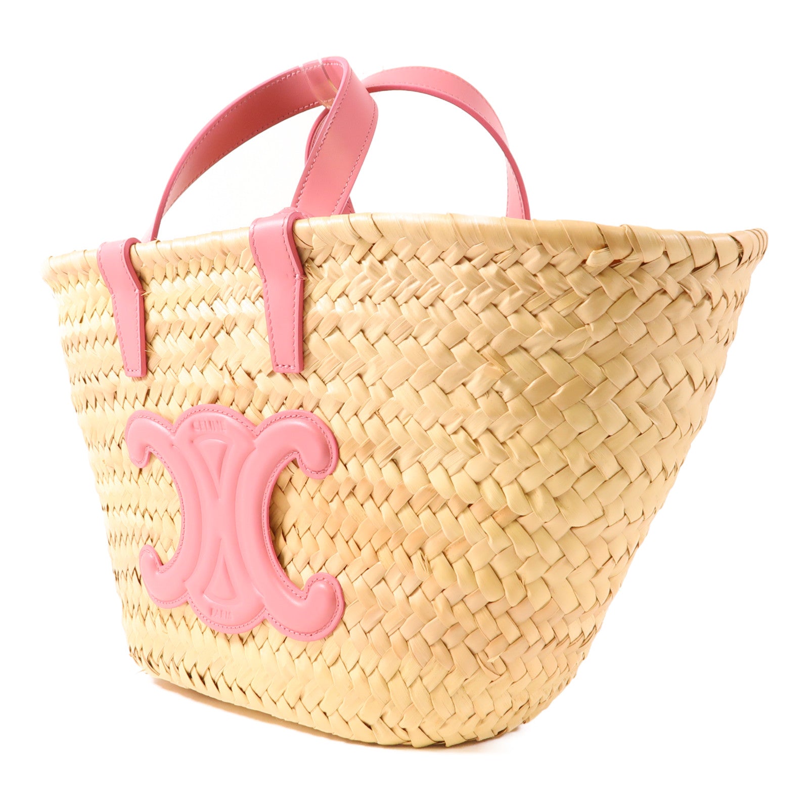 CELINE 酒椰/皮革Panier Bag手挽肩背兩用袋